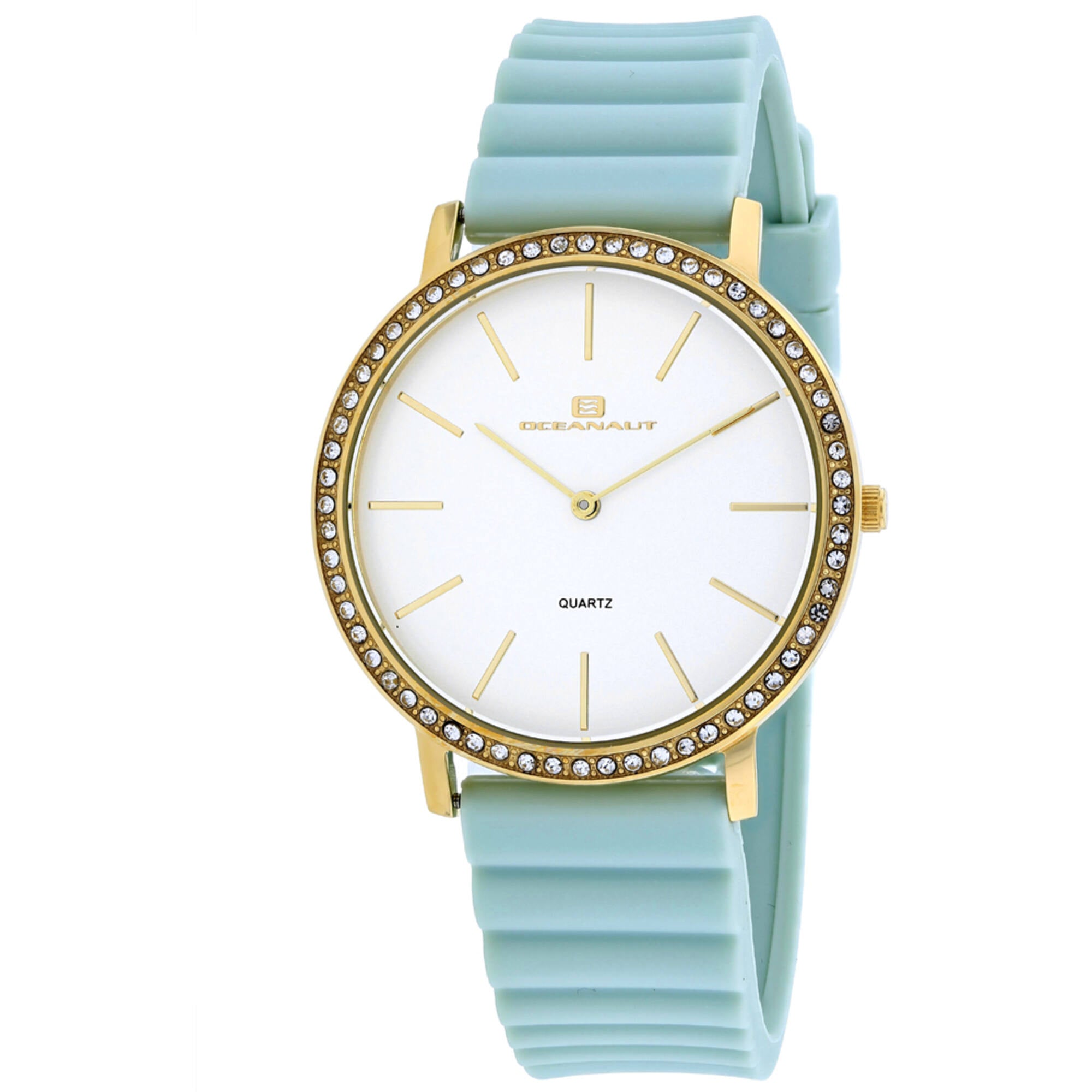 Oceanaut Women's Watch - Ripple Quartz White Dial Green Rubber Strap | OC0267