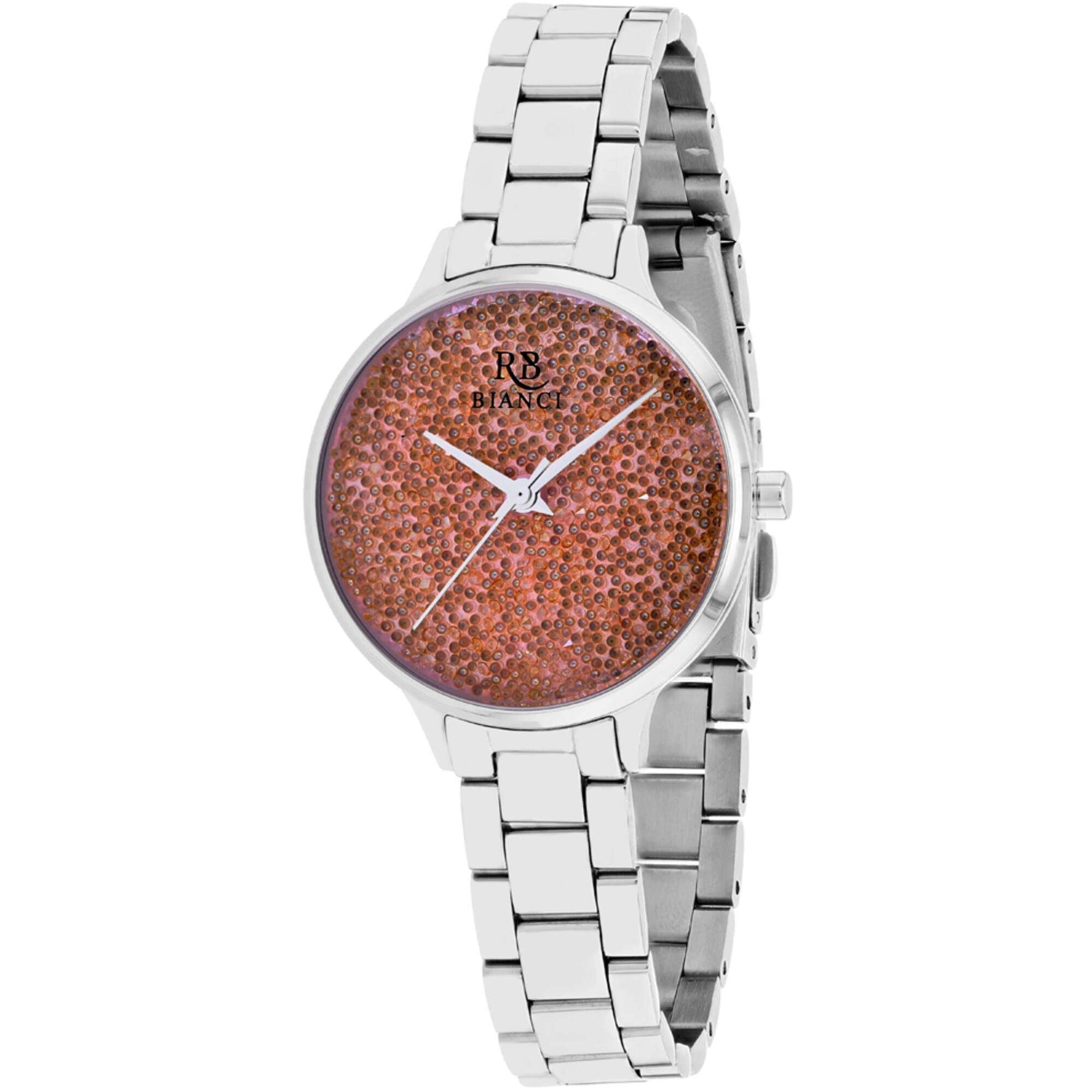 Roberto Bianci Women's Watch - Gemma Peach Dial Stainless Steel Bracelet | RB0245