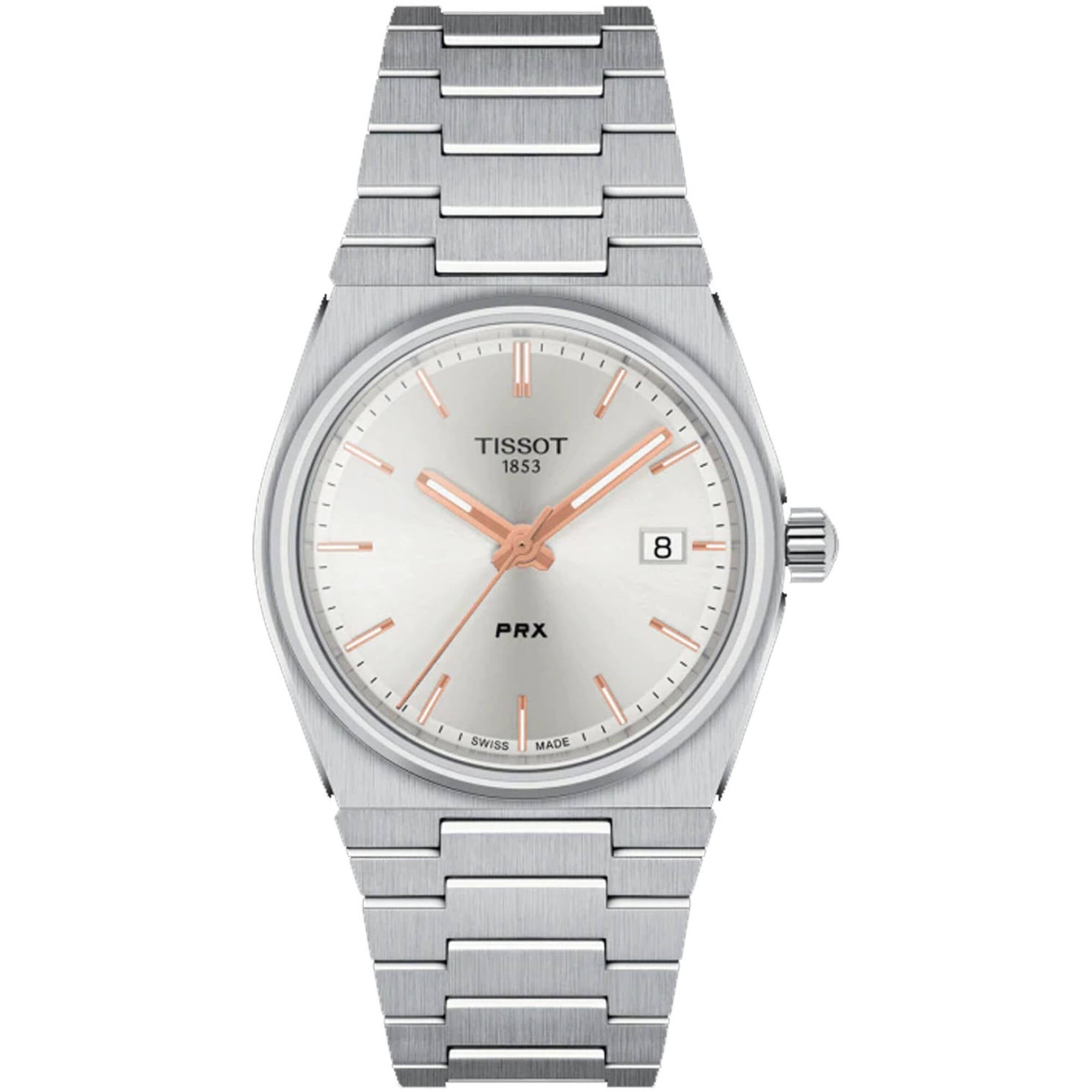 Tissot Men's Watch - PRX Silver Dial Stainless Steel Bracelet | T1372101103100