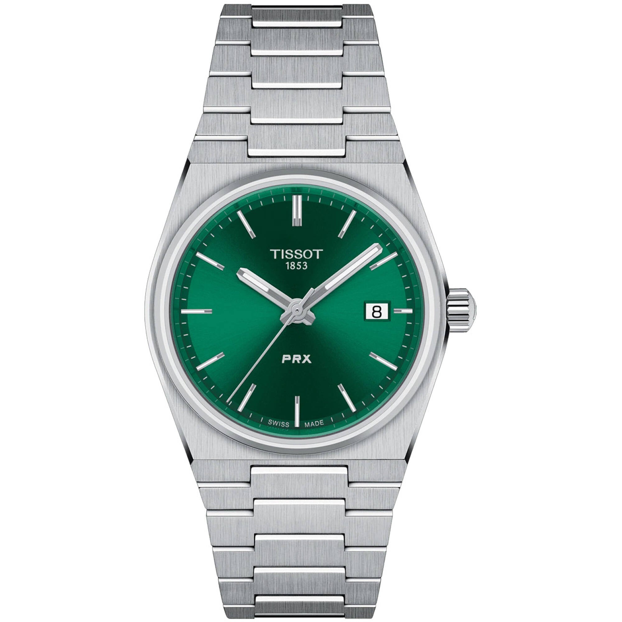 Tissot Men's Watch - T-Classic PRX Green Dial Steel Bracelet | T1372101108100