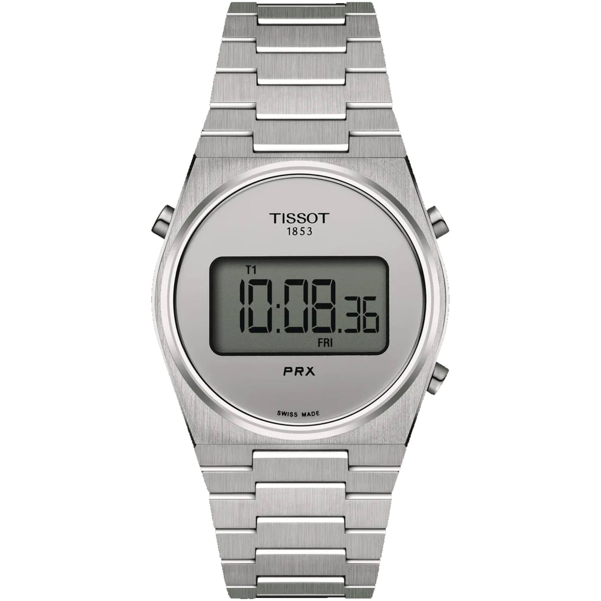 Tissot Men's Watch - PRX Digital Silver Dial Steel Bracelet | T1372631103000