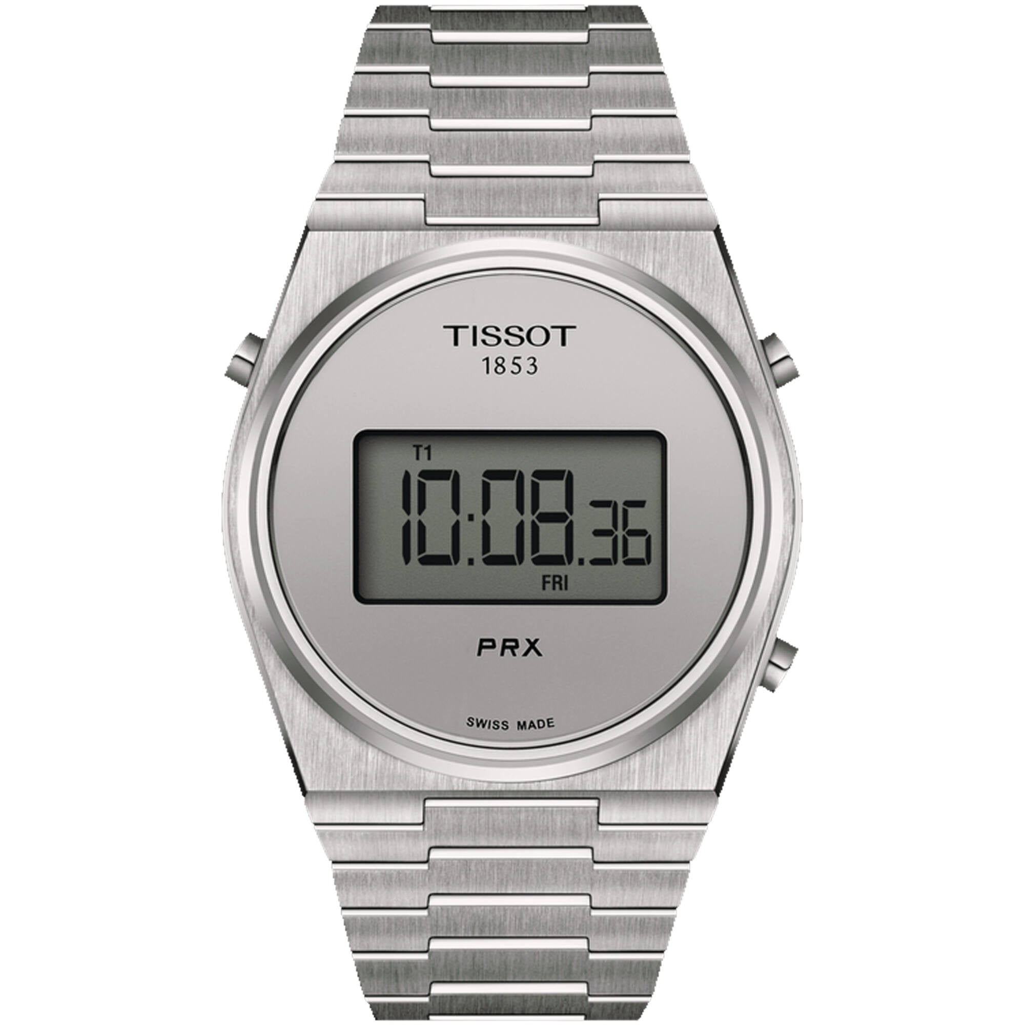 Tissot Men's Watch - PRX Digital Silver Dial Steel Bracelet | T1374631103000