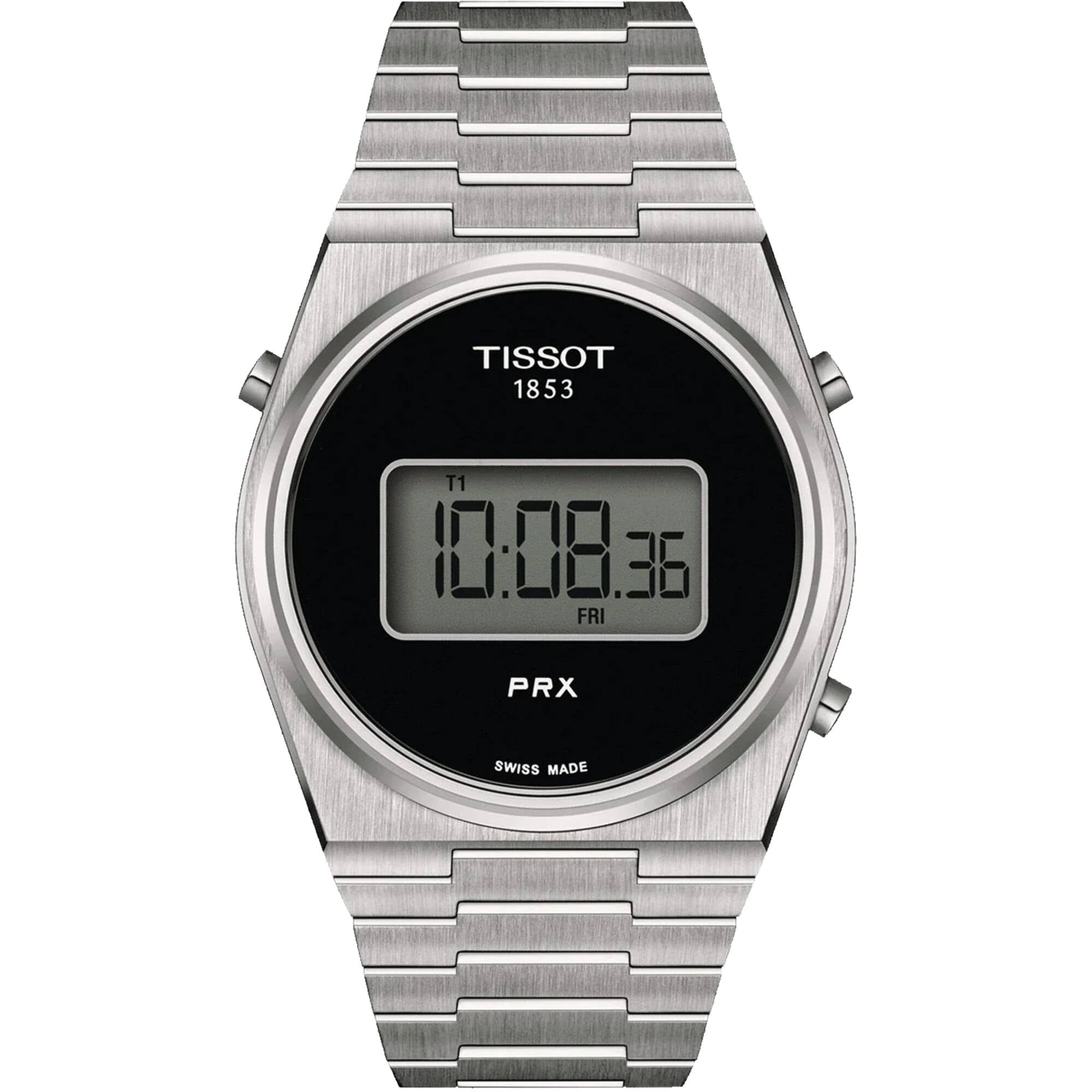 Tissot Men's Watch - PRX Digital Black Dial Steel Bracelet | T1374631105000
