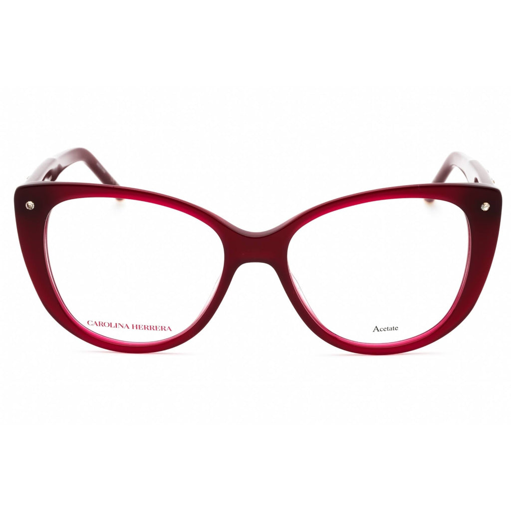 Carolina Herrera Women's Eyeglasses - Burgundy Cat Eye Plastic Frame | HER 0150 LHF