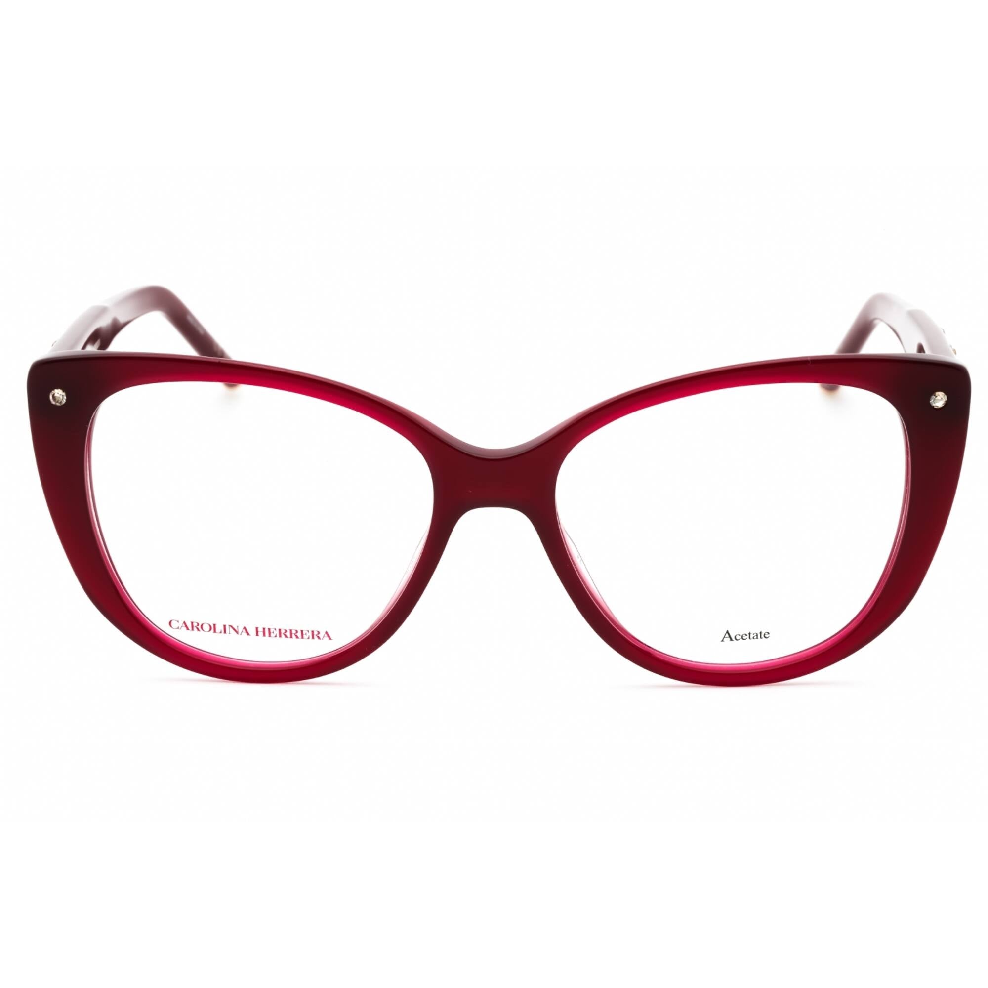 Carolina Herrera Women's Eyeglasses - Burgundy Cat Eye Plastic Frame | HER 0150 LHF