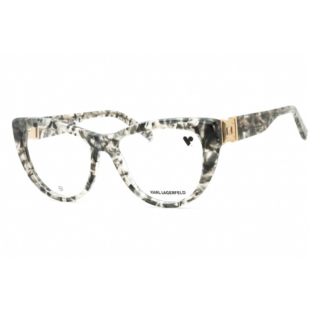 Karl Lagerfeld Women's Eyeglasses - Textured Grey Acetate Cat Eye Frame | KL6133 062
