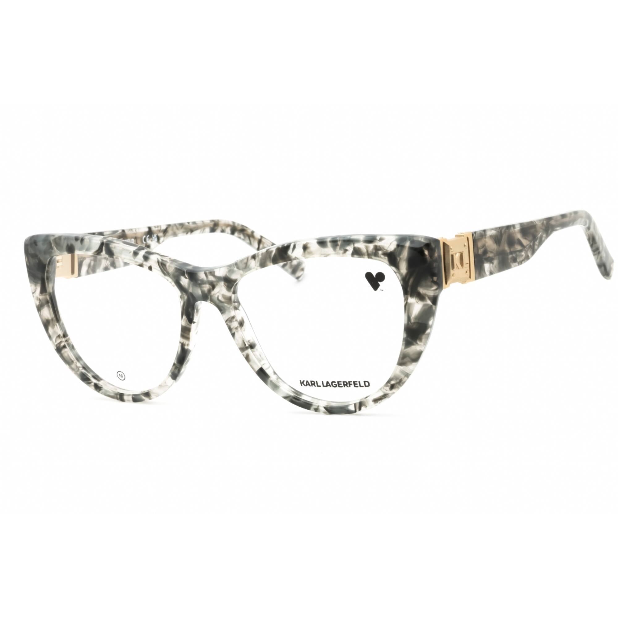 Karl Lagerfeld Women's Eyeglasses - Textured Grey Acetate Cat Eye Frame | KL6133 062