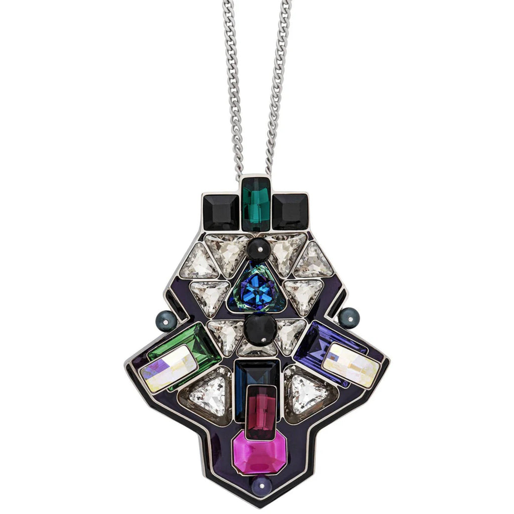 Swarovski Women's Necklace - Buzz Multicolor Crystals with Palladium Chain | 5070638
