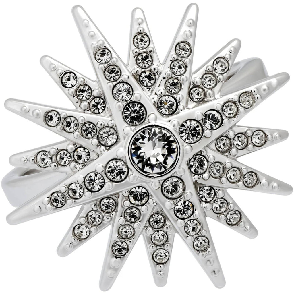 Swarovski Women's Ring - Balthus Rhodium Plated with Crystals Star, Size 9 | 5095317