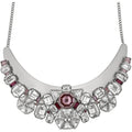 Swarovski Women's Necklace - Diana Palladium Plated with Multi-Stone Bib | 5141353