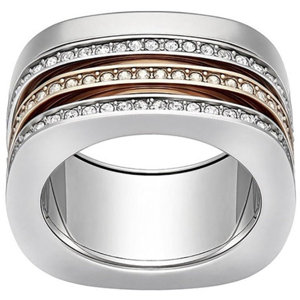 Swarovski Women's Ring - Vio Two Tone Rhodium and Rose Gold Plated, Size 8 | 5184229