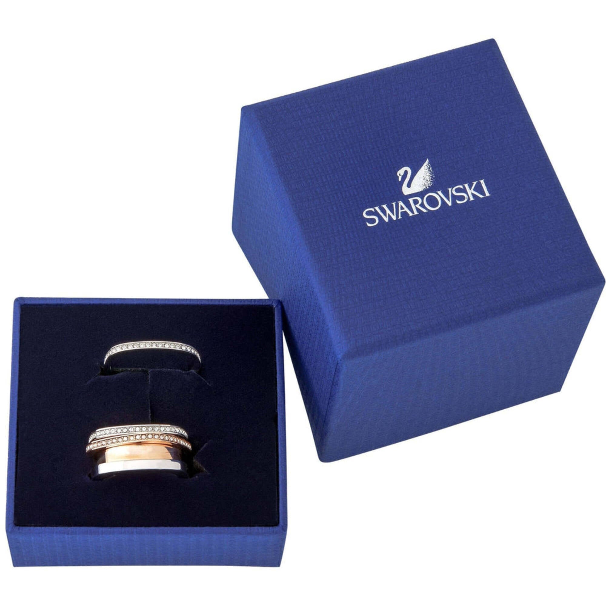 Swarovski Women's Ring - Vio Two Tone Rhodium and Rose Gold Plated, Size 9 | 5184233