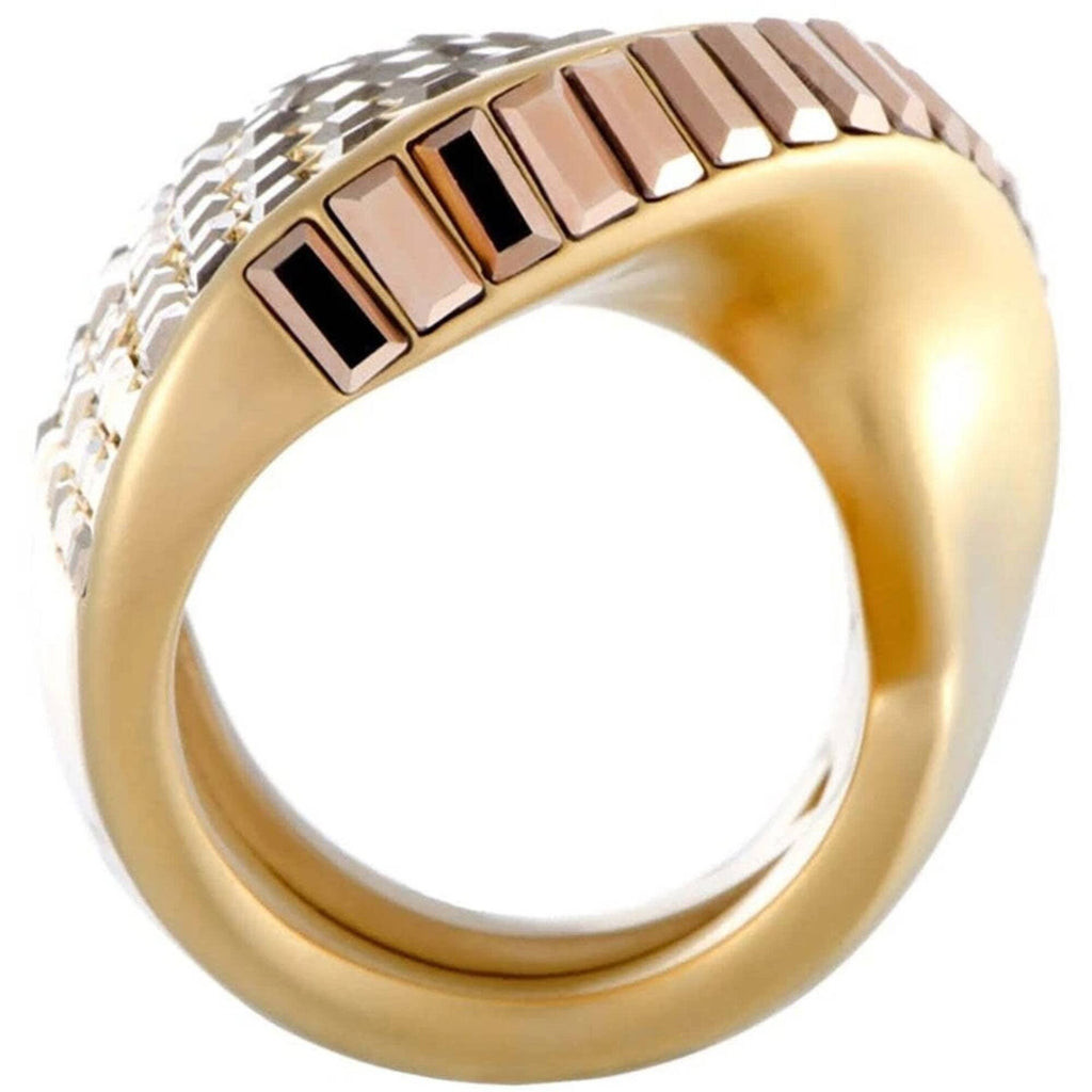 Swarovski Women's Ring - Film Yellow Gold Plated Metallic Crystals, Size 6 | 5237788