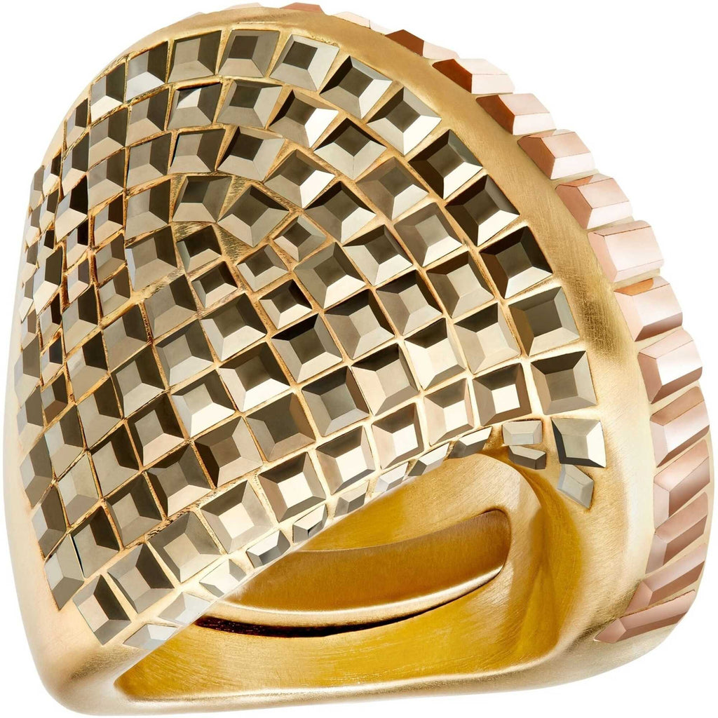 Swarovski Women's Ring - Film Yellow Gold Plated Metallic Crystals, Size 6 | 5237788