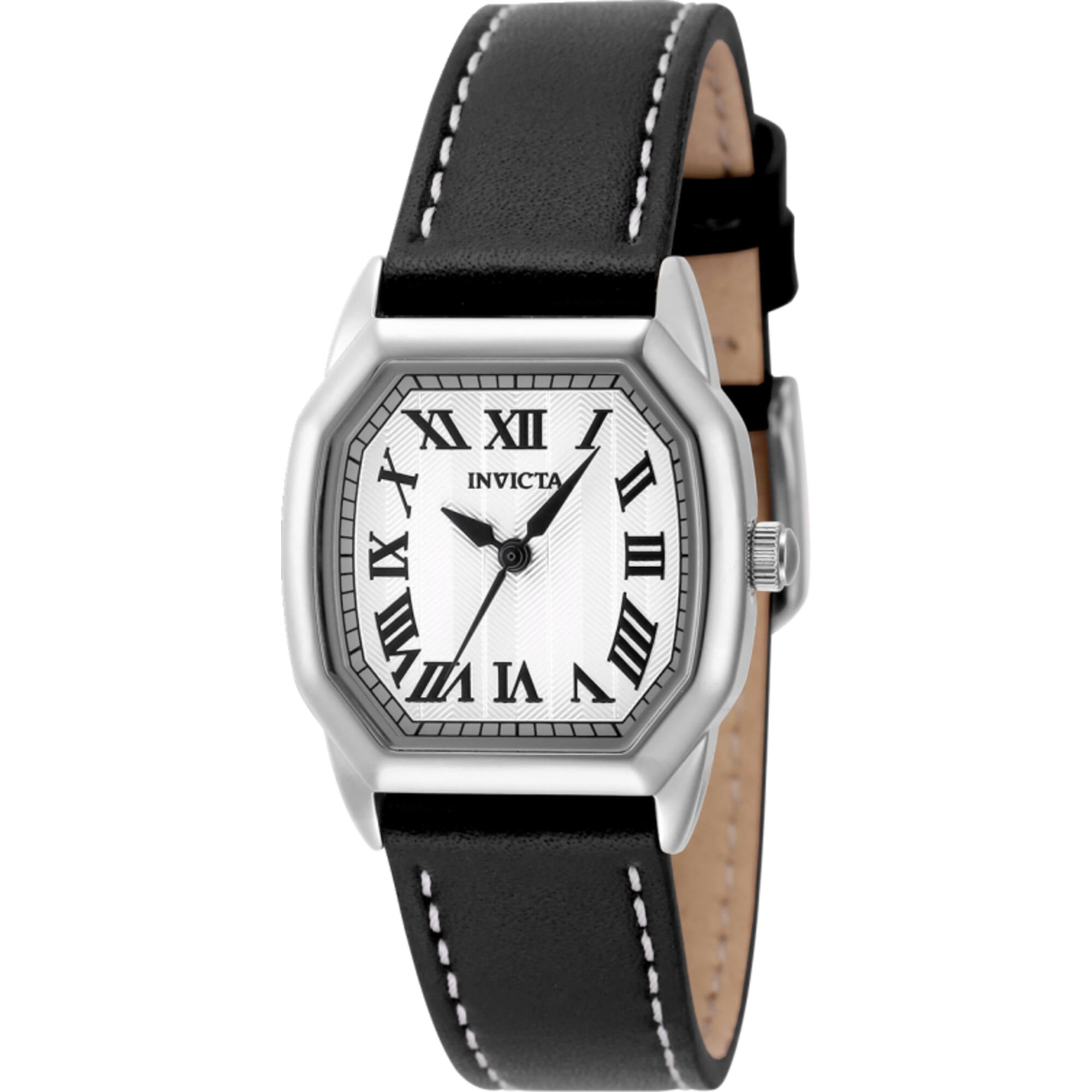 Invicta Women's Watch - Wildflower Quartz Silver Dial Black Leather Strap | 48961