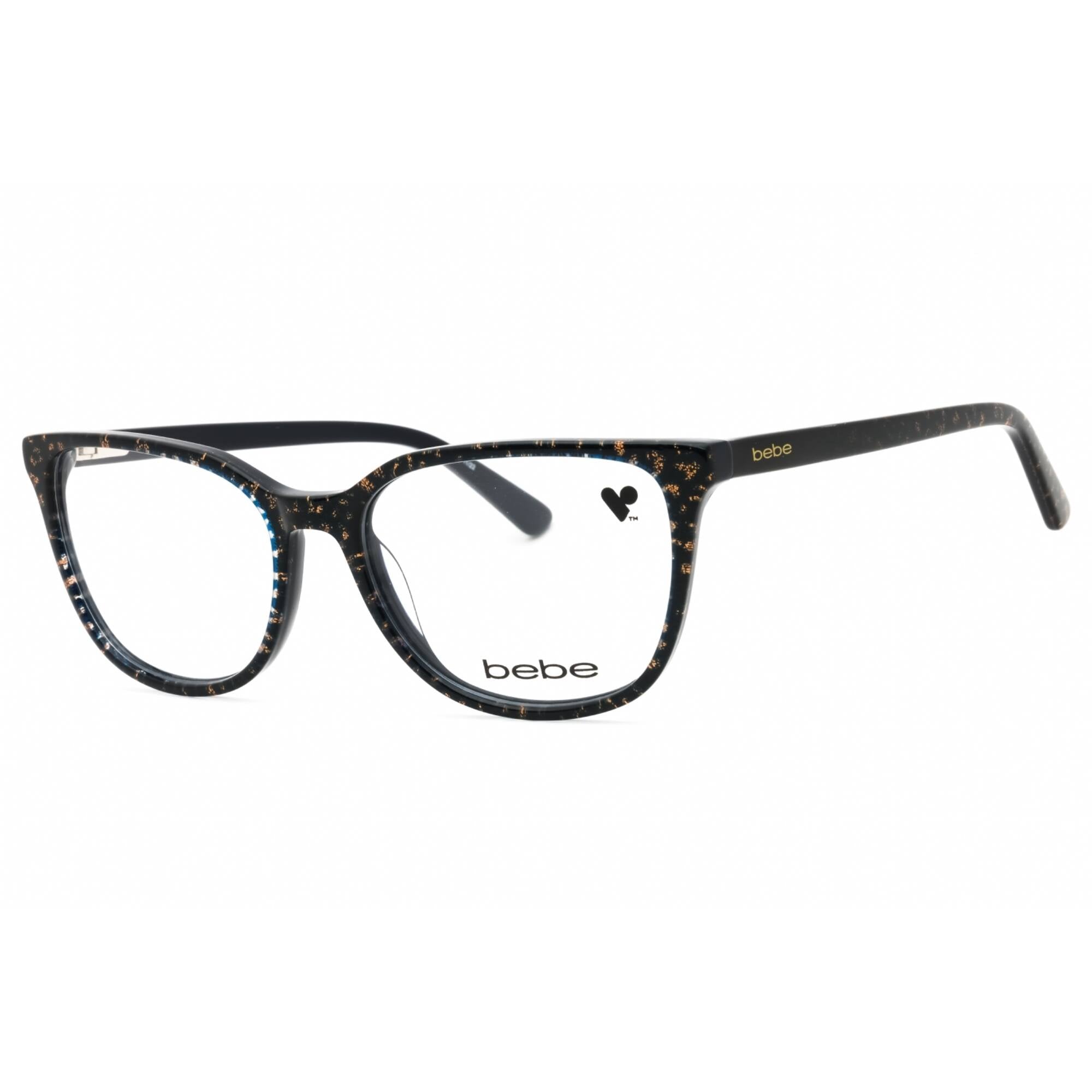Bebe Women's Eyeglasses - Blue Animal Acetate Cat Eye Full Rim Frame | BB5201 400