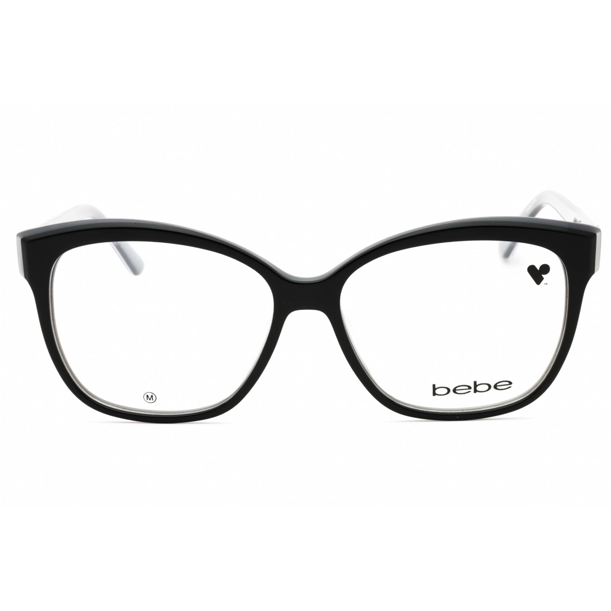 Bebe Women's Eyeglasses - Jet Cat Eye Full Rim Frame Clear Demo Lens | BB5214 001