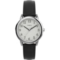Timex Women's Watch - Easy Reader Quartz Black Adjustable Leather Strap | TW2V69100
