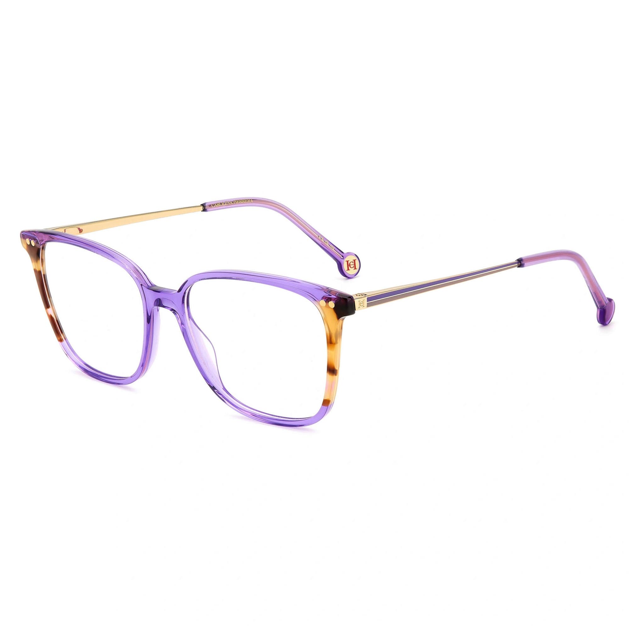 Carolina Herrera Women's Eyeglasses - Violet Havana Square Shape Frame | HER 0165 0HKZ