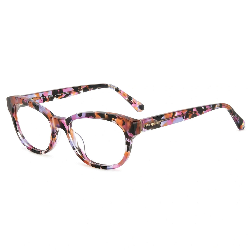 Kate Spade Women's Eyeglasses - Havana Multicolor Plastic Oval Frame | Zelda 08XS