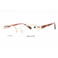 Anne Klein Women's Eyeglasses - Rose Gold Metal Cat Eye Half Rim Frame | AK5093 770