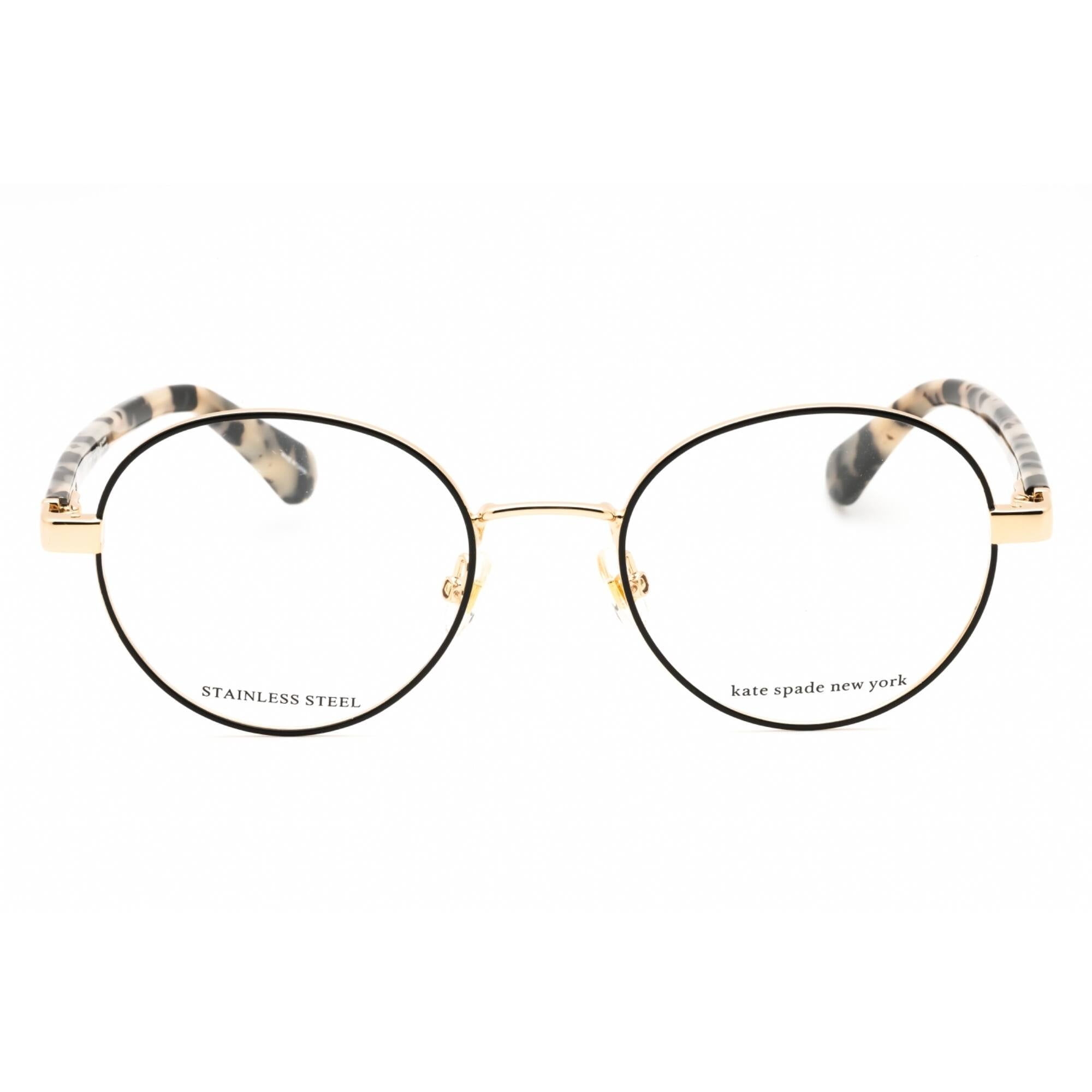 Kate Spade Women's Eyeglasses - Gold Black Round Full Rim Frame | Marciann 0RHL 00