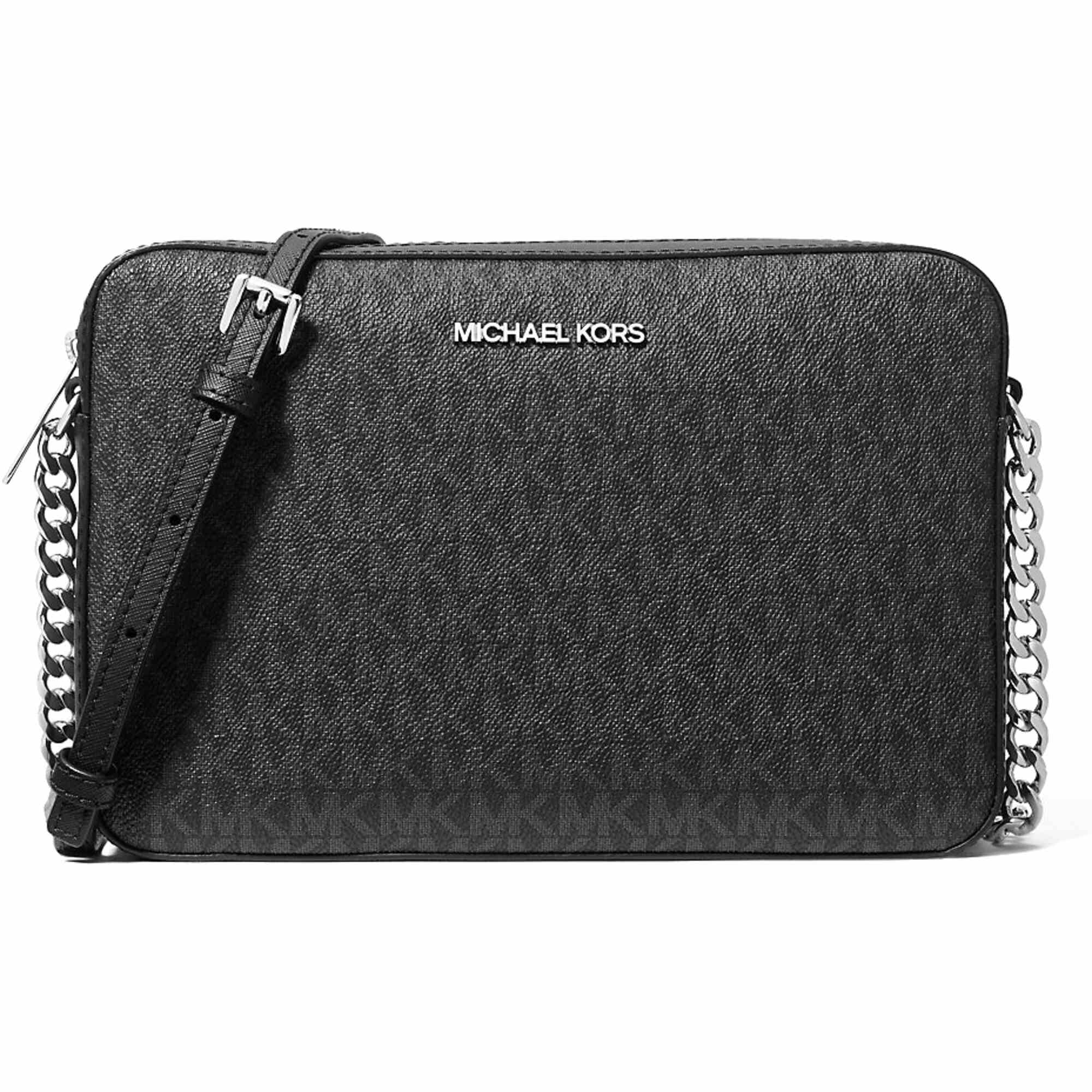 Michael Kors Women's Crossbody Bag - Jet Set Canvas, Black | 35F8STTC3B-001