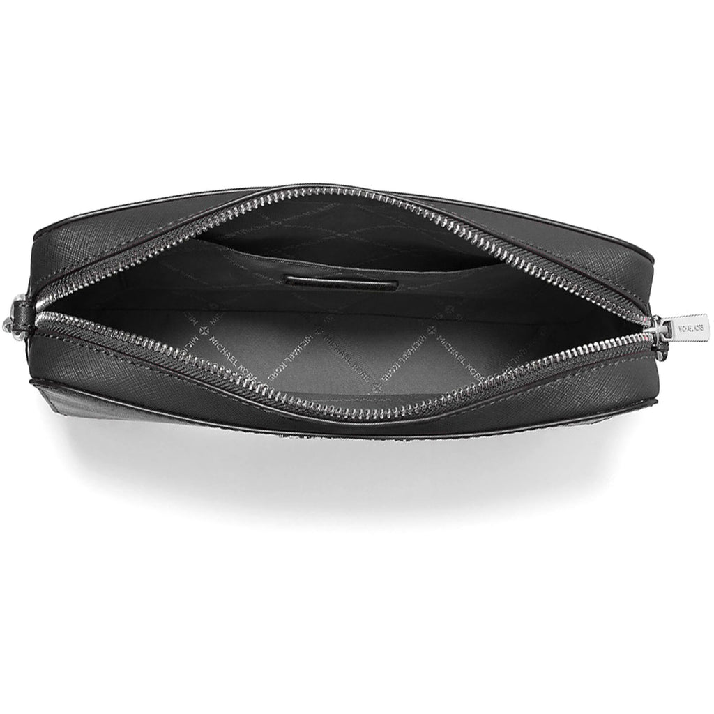 Michael Kors Women's Crossbody Bag - Jet Set Leather, Black | 35F8STTC9L-001
