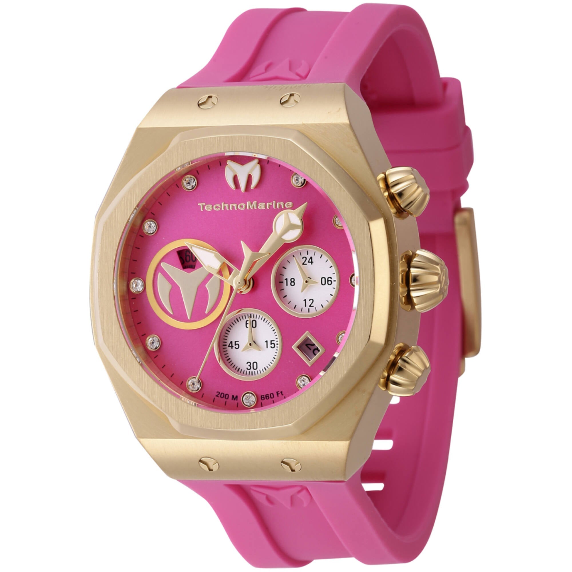 Technomarine Women's Watch - Reef Sun Chrono Hot Pink and Silver Dial | TM-523009