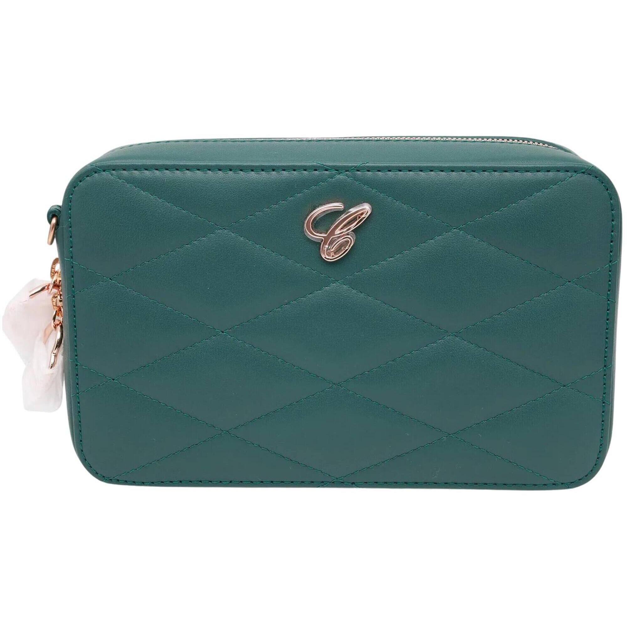 Chopard Women's Chain Bag - Happy Hearts Green Quilted Leather Mini | 95000-1100