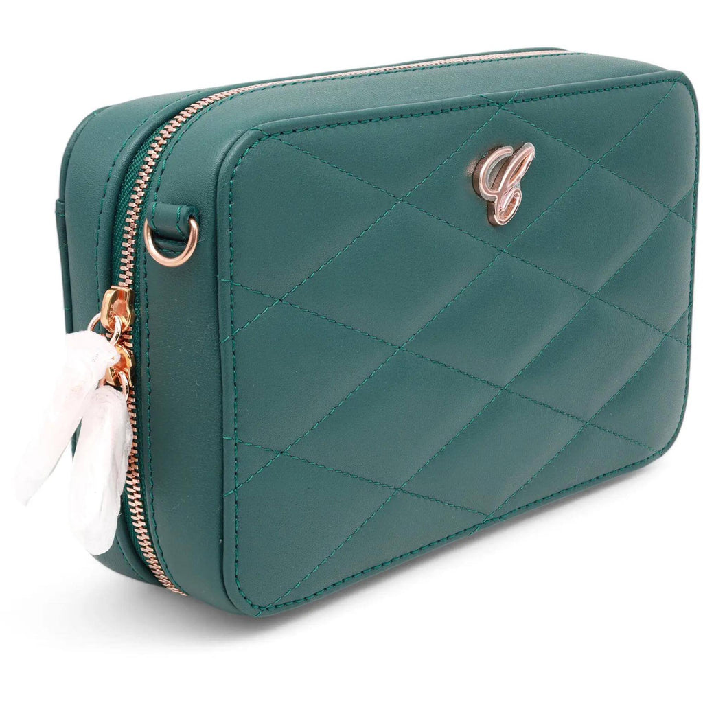 Chopard Women's Chain Bag - Happy Hearts Green Quilted Leather Mini | 95000-1100