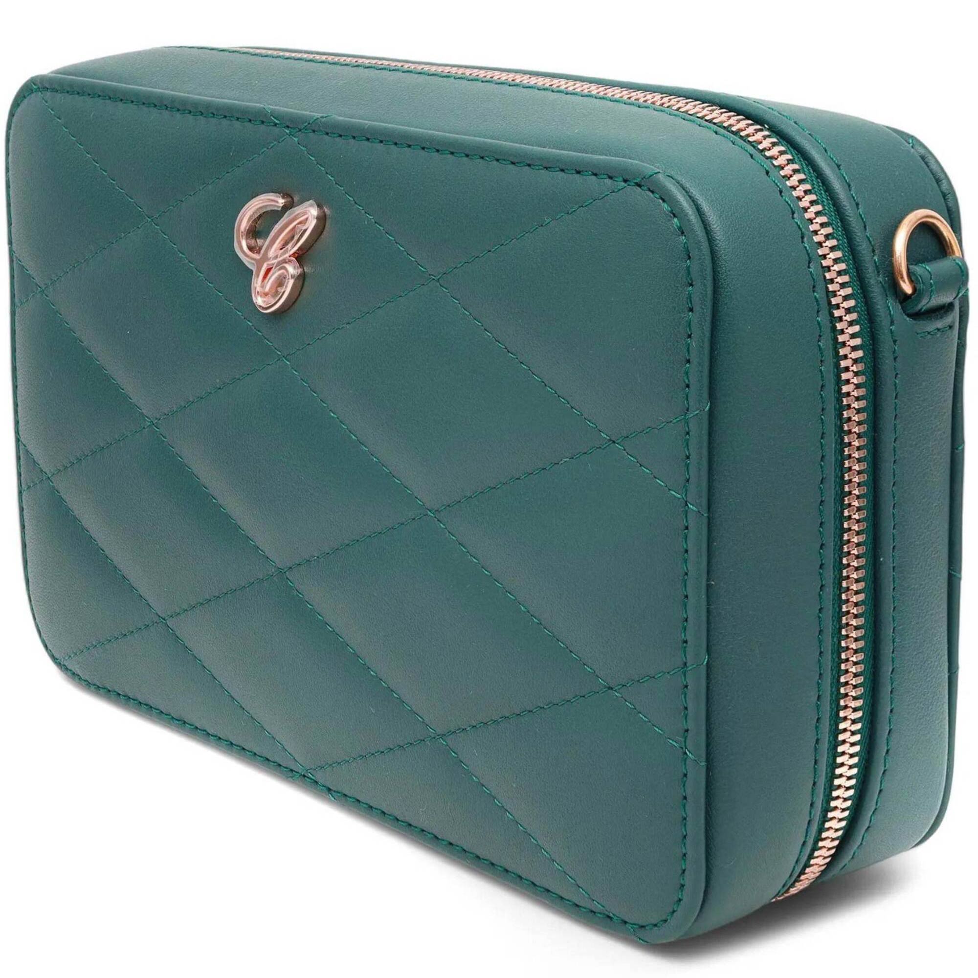 Chopard Women's Chain Bag - Happy Hearts Green Quilted Leather Mini | 95000-1100