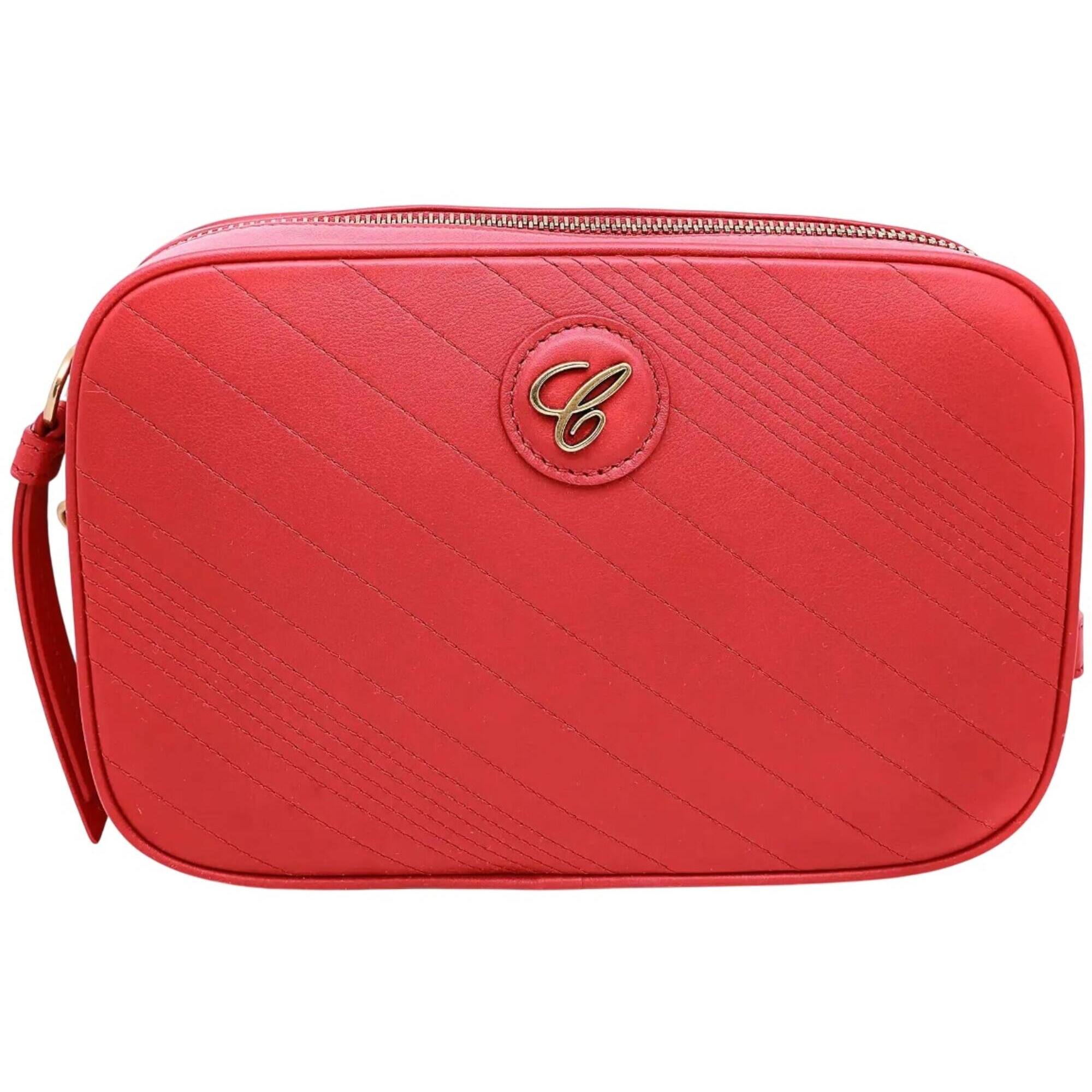 Chopard Women's Crossbody Bag - Happy Sport Red Leather Mini Camera | 95000-1108