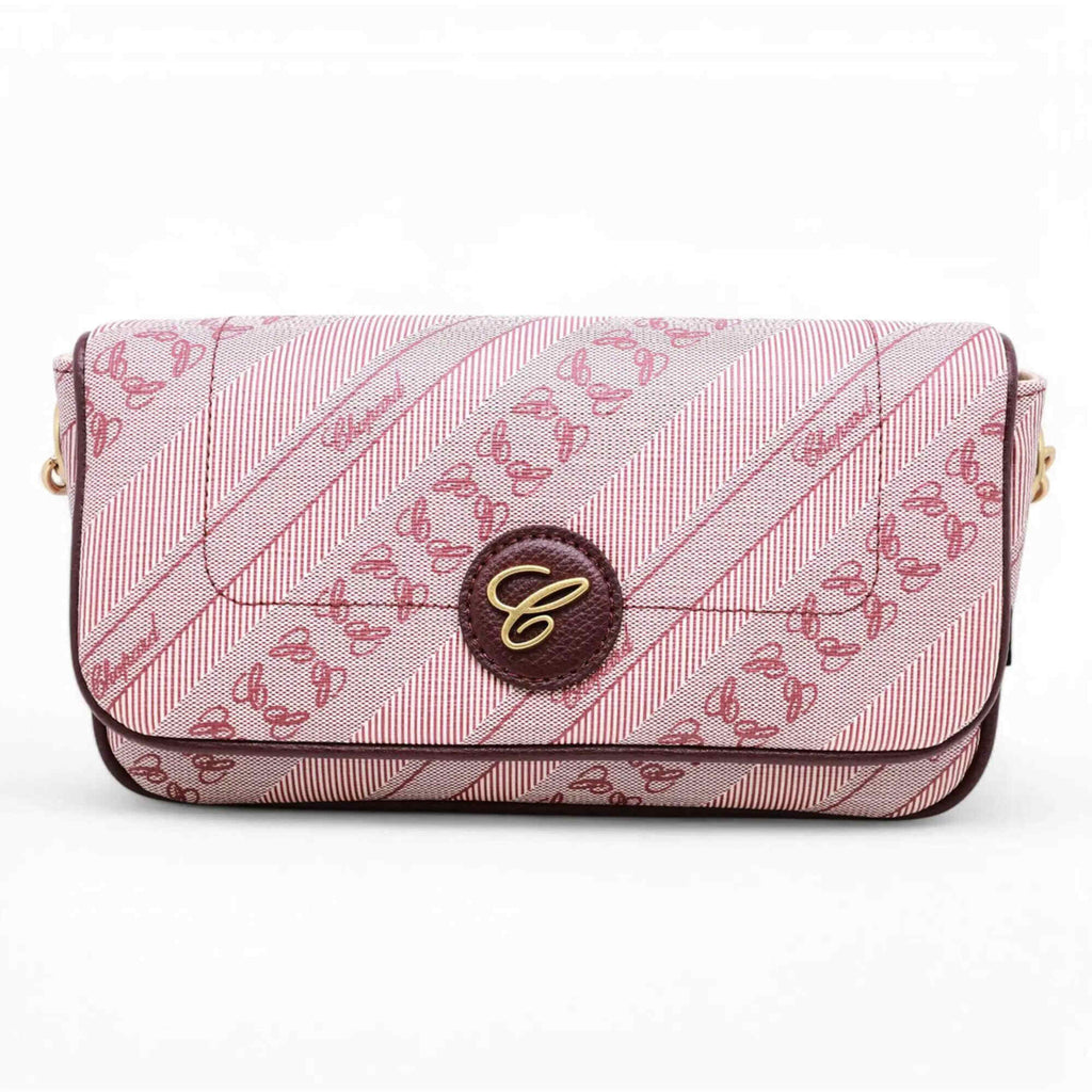 Chopard Women's Crossbody Bag - Happy Sport Mini Bordeaux Canvas | 95000-1125