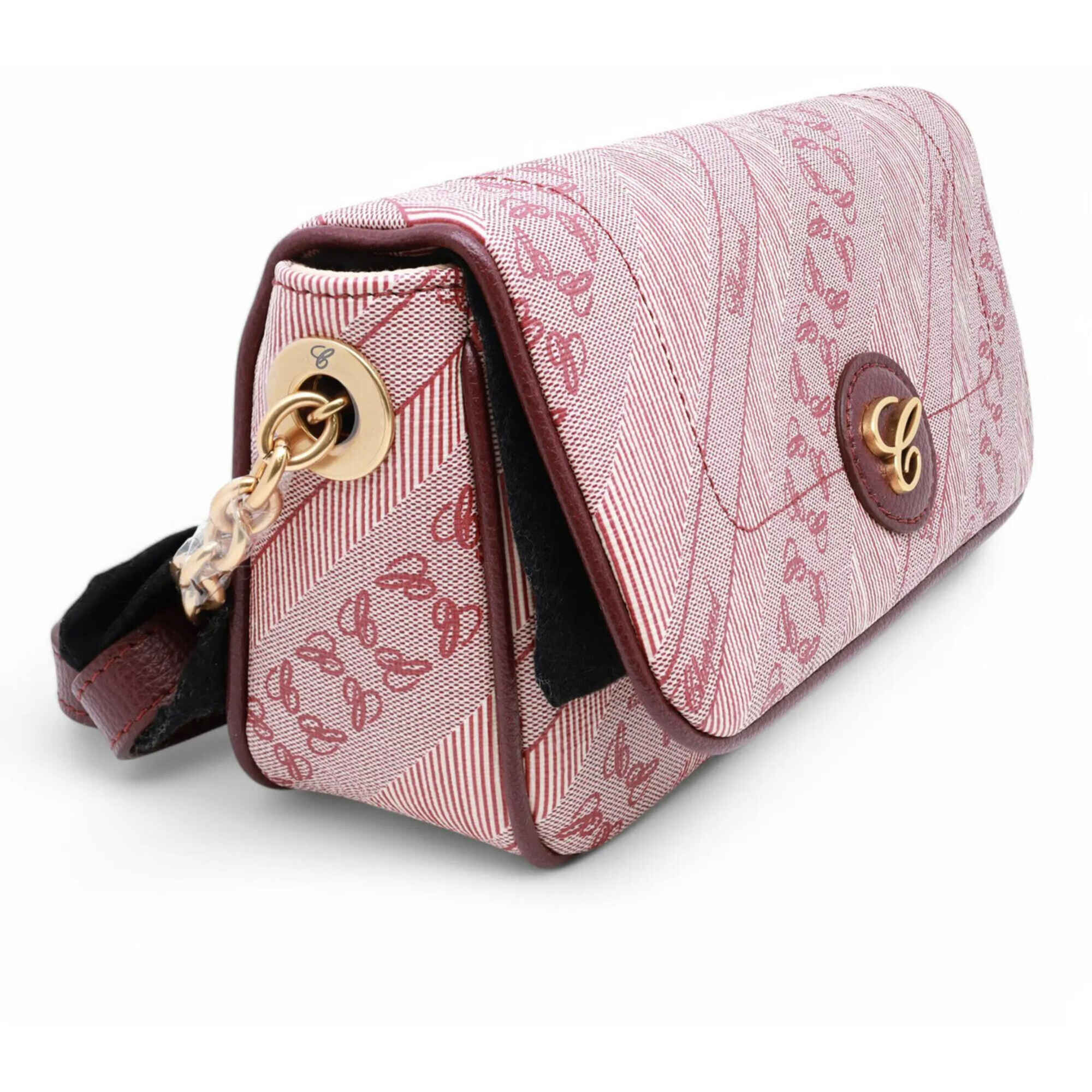 Chopard Women's Crossbody Bag - Happy Sport Mini Bordeaux Canvas | 95000-1125