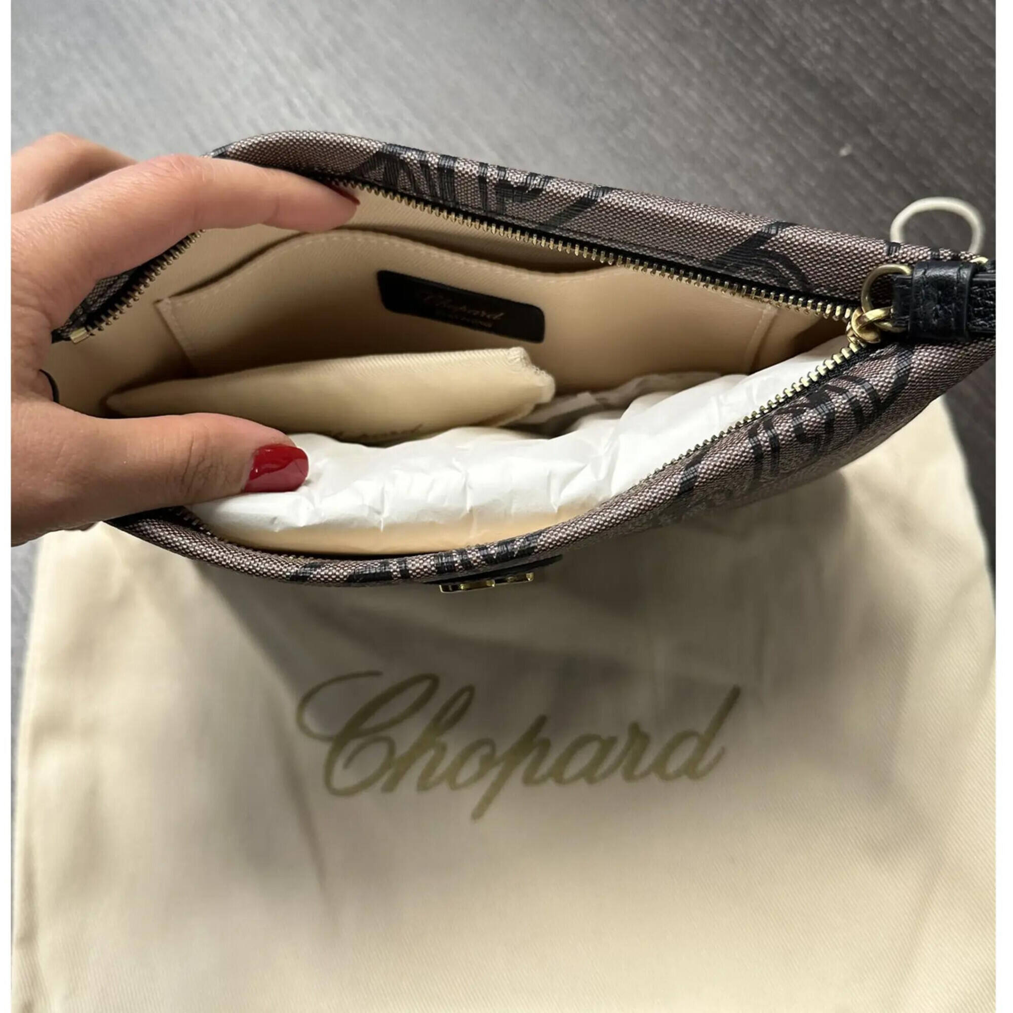 Chopard Women's Mini Pouch - Chopardissimo Brown Canvas | 95000-1214