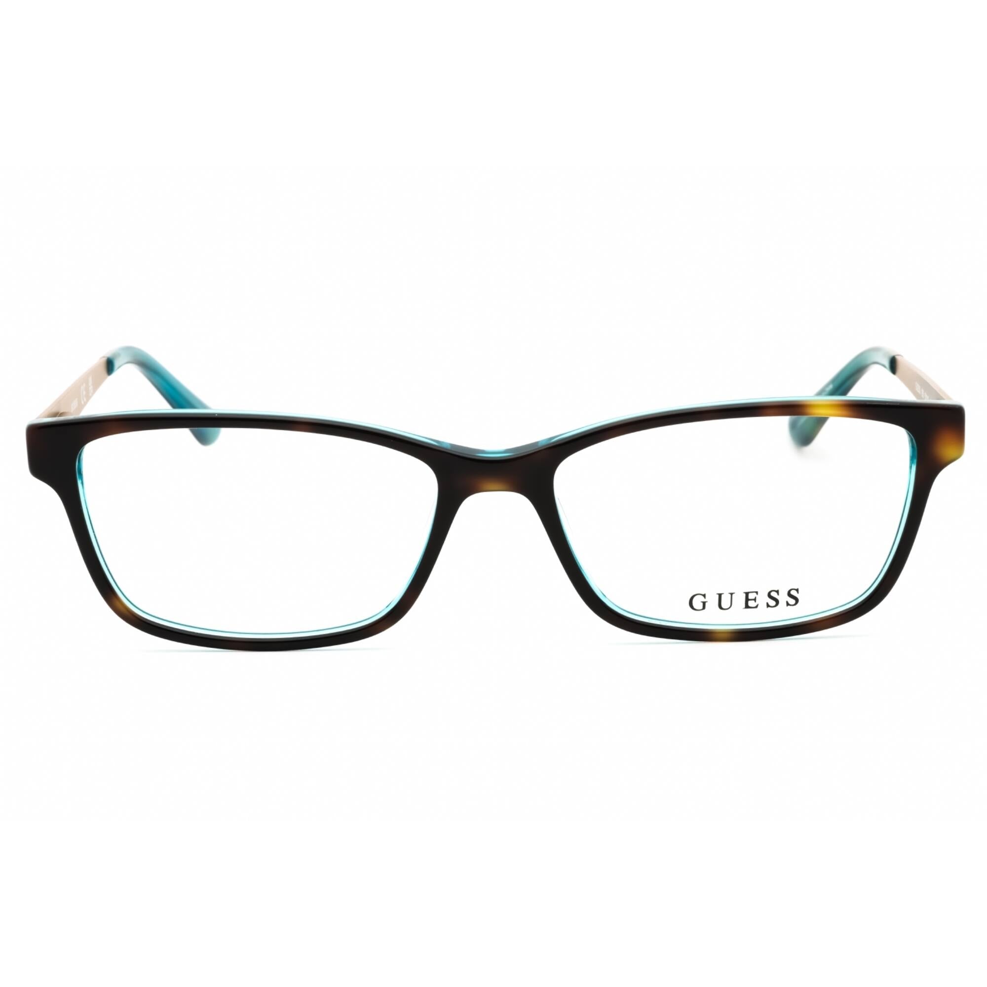 Guess Women's Eyeglasses - Havana/Other Acetate Rectangular Shape Frame | GU2538 056