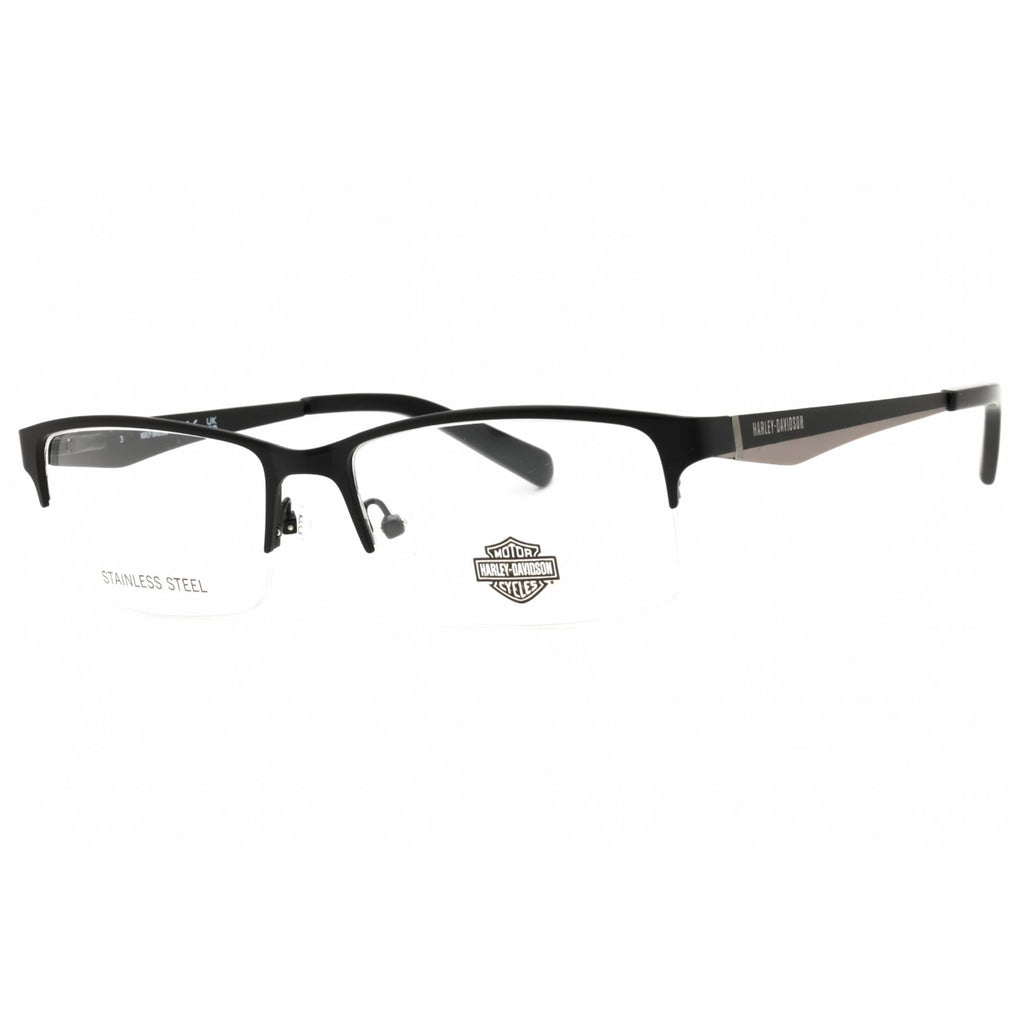 Harley Davidson Women's Eyeglasses - Shiny Black Metal Rectangular Frame | HD0766 001