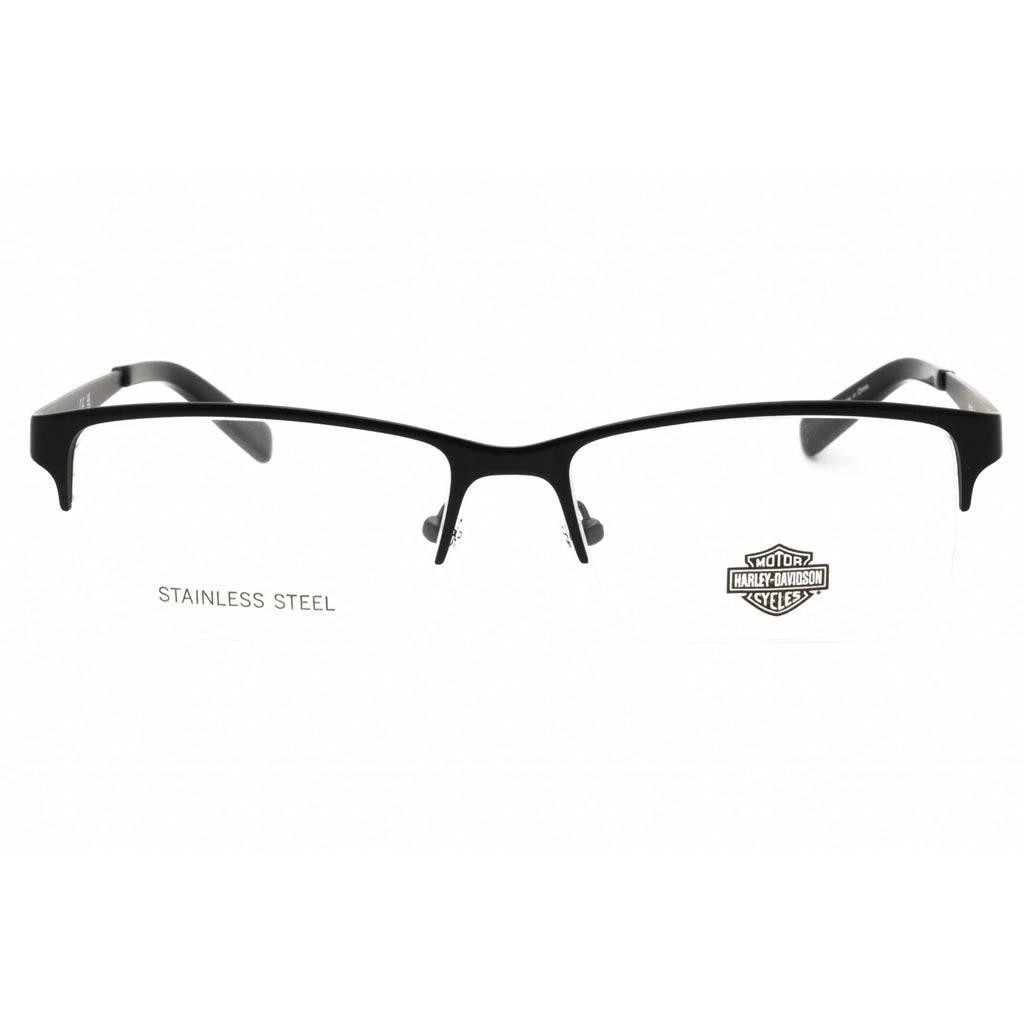 Harley Davidson Women's Eyeglasses - Shiny Black Metal Rectangular Frame | HD0766 001