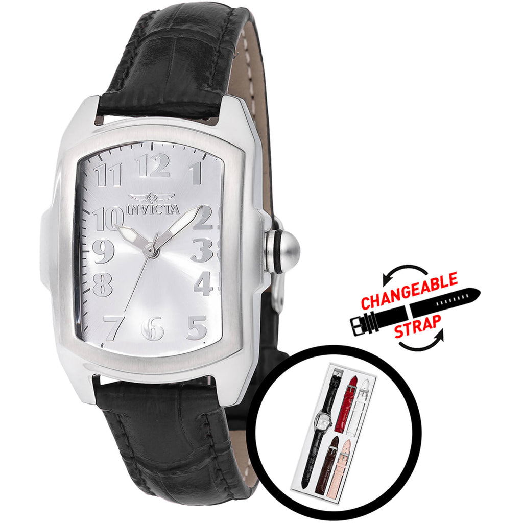 Invicta Women's Watch - Lupah Quartz Silver Dial Black Interchangeable Strap | 48949