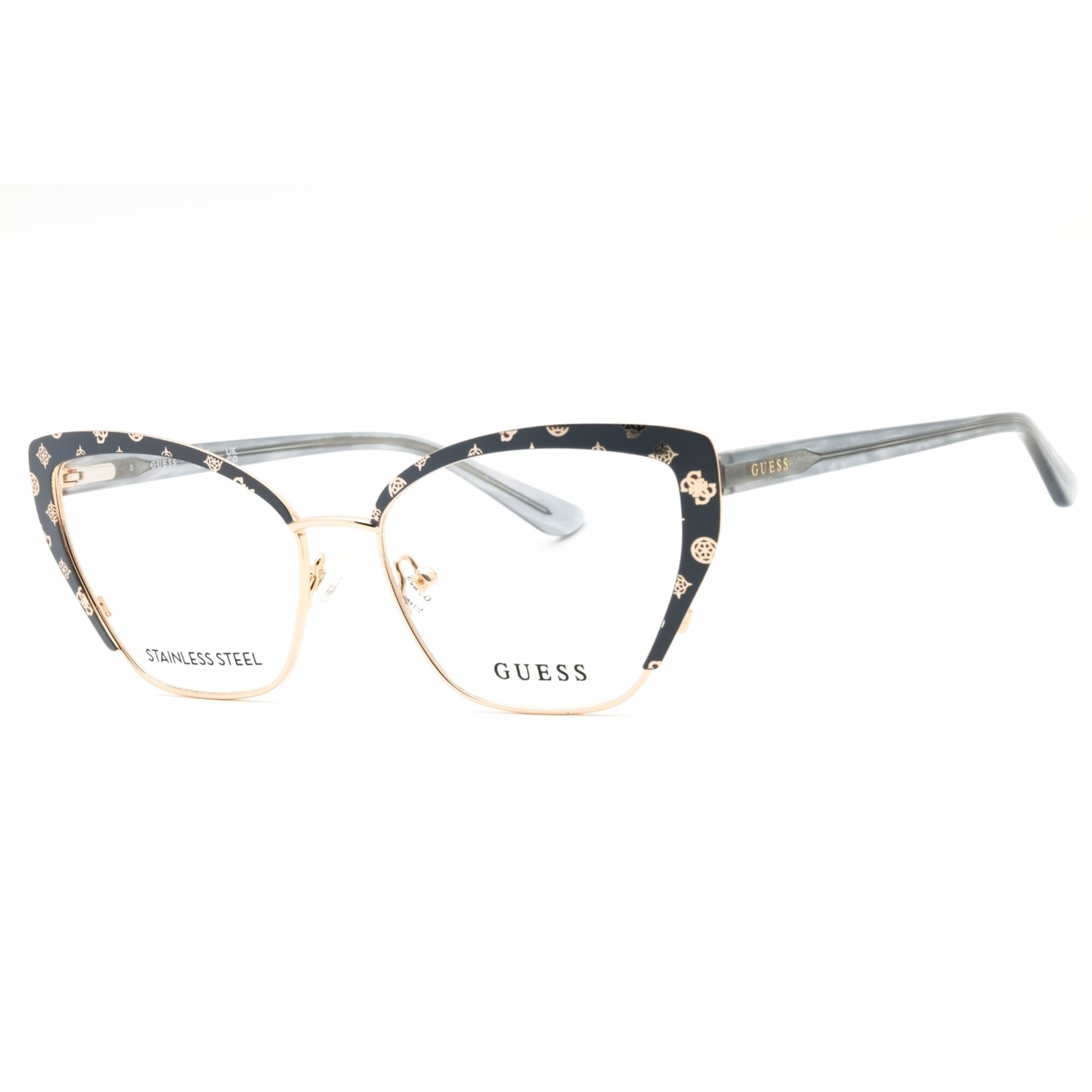 Guess Women's Eyeglasses - Grey/Other Metal Cat Eye Shape Full Rim Frame | GU50122 020