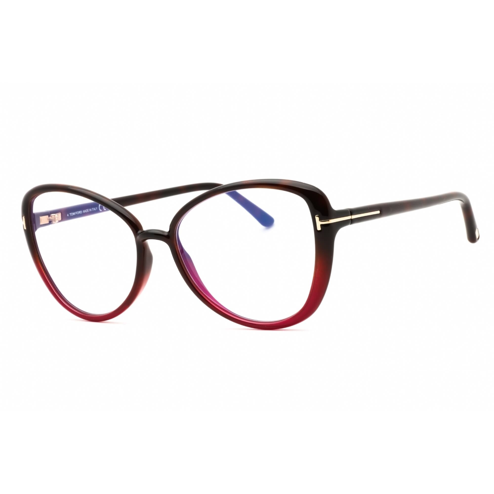 Tom Ford Women's Eyeglasses - Coloured Havana Cat Eye Full Rim Frame | FT5907-B 055