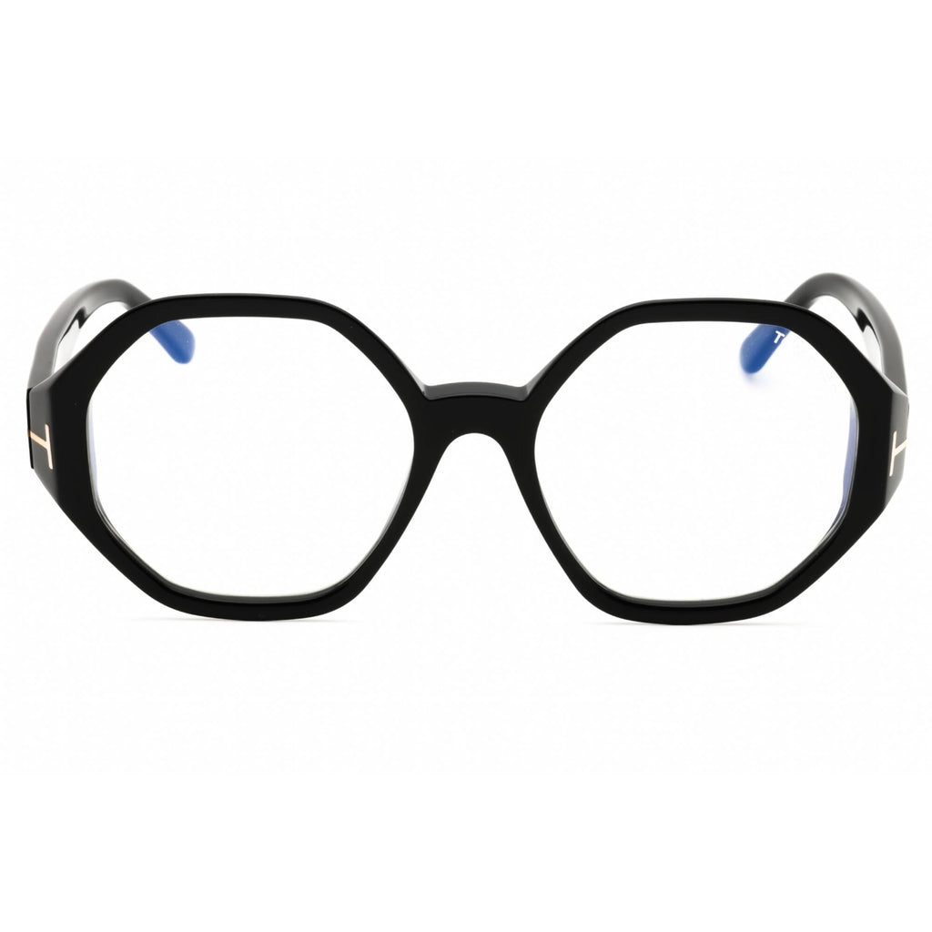 Tom Ford Women's Eyeglasses - Shiny Black Acetate Geometric Full Rim | FT5967-B 001