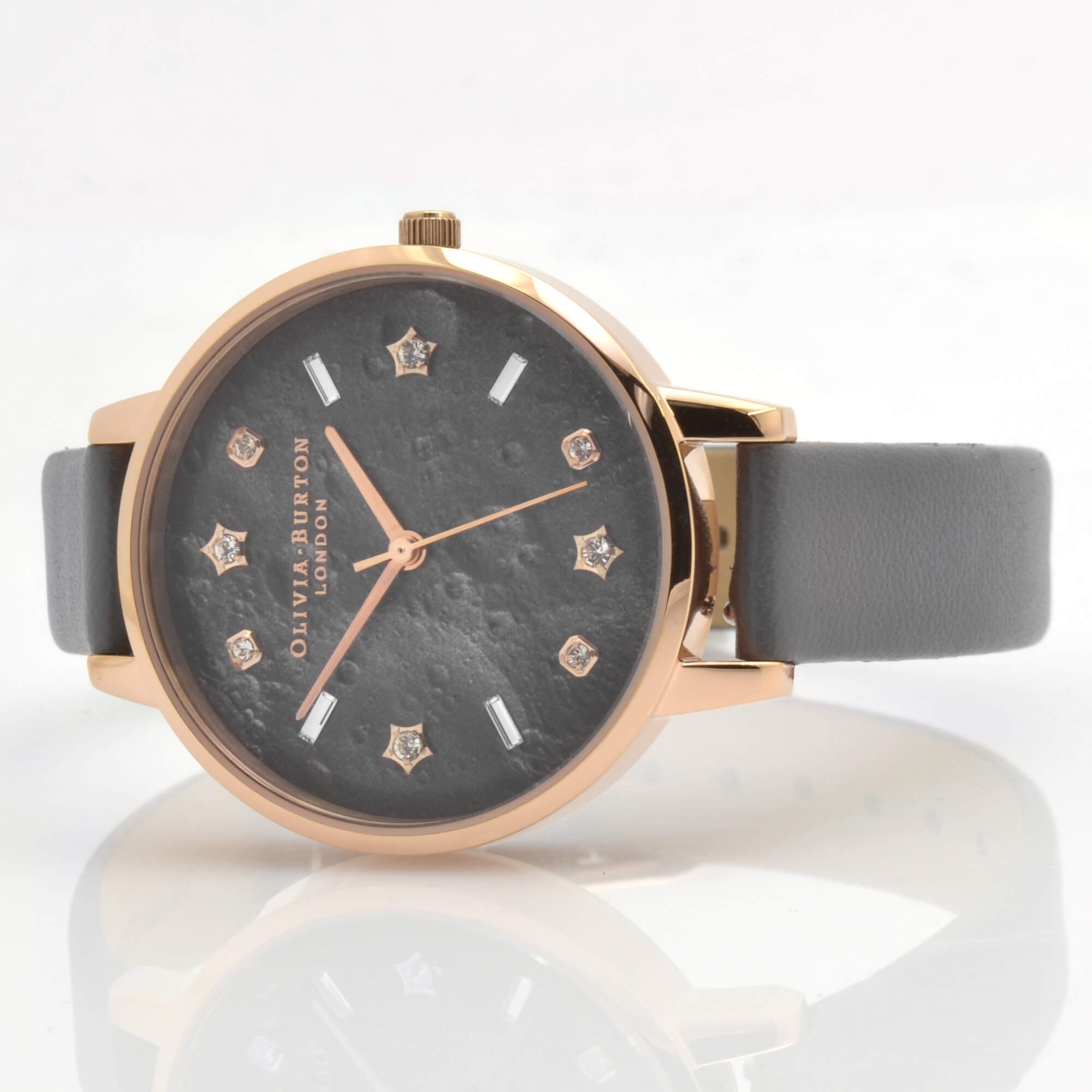 Olivia Burton Women's Watch - Celestial Quartz Grey Dial Leather Strap | OB16GD55
