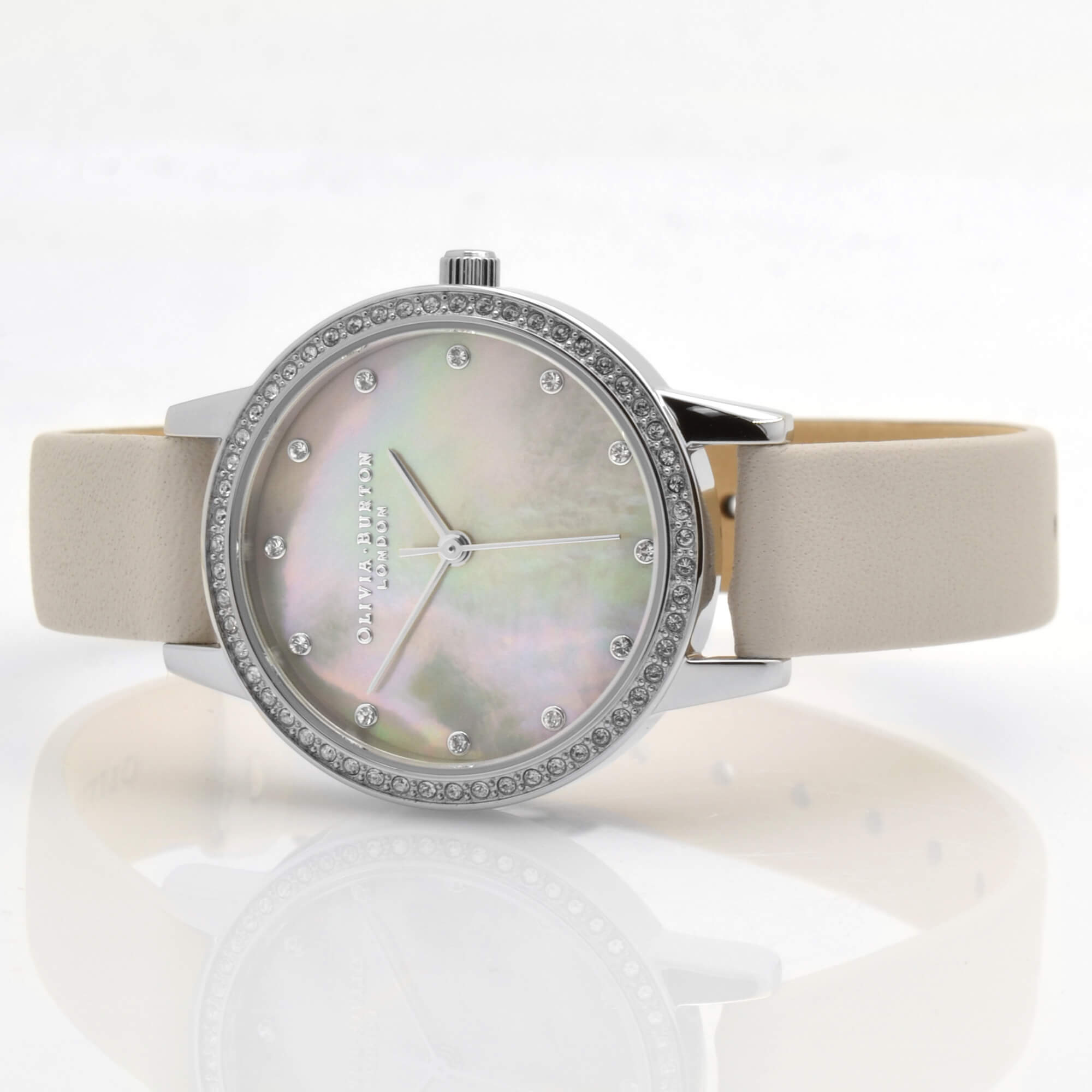 Olivia Burton Women's Watch - Classics MOP Dial Pink Leather Strap | OB16MD100