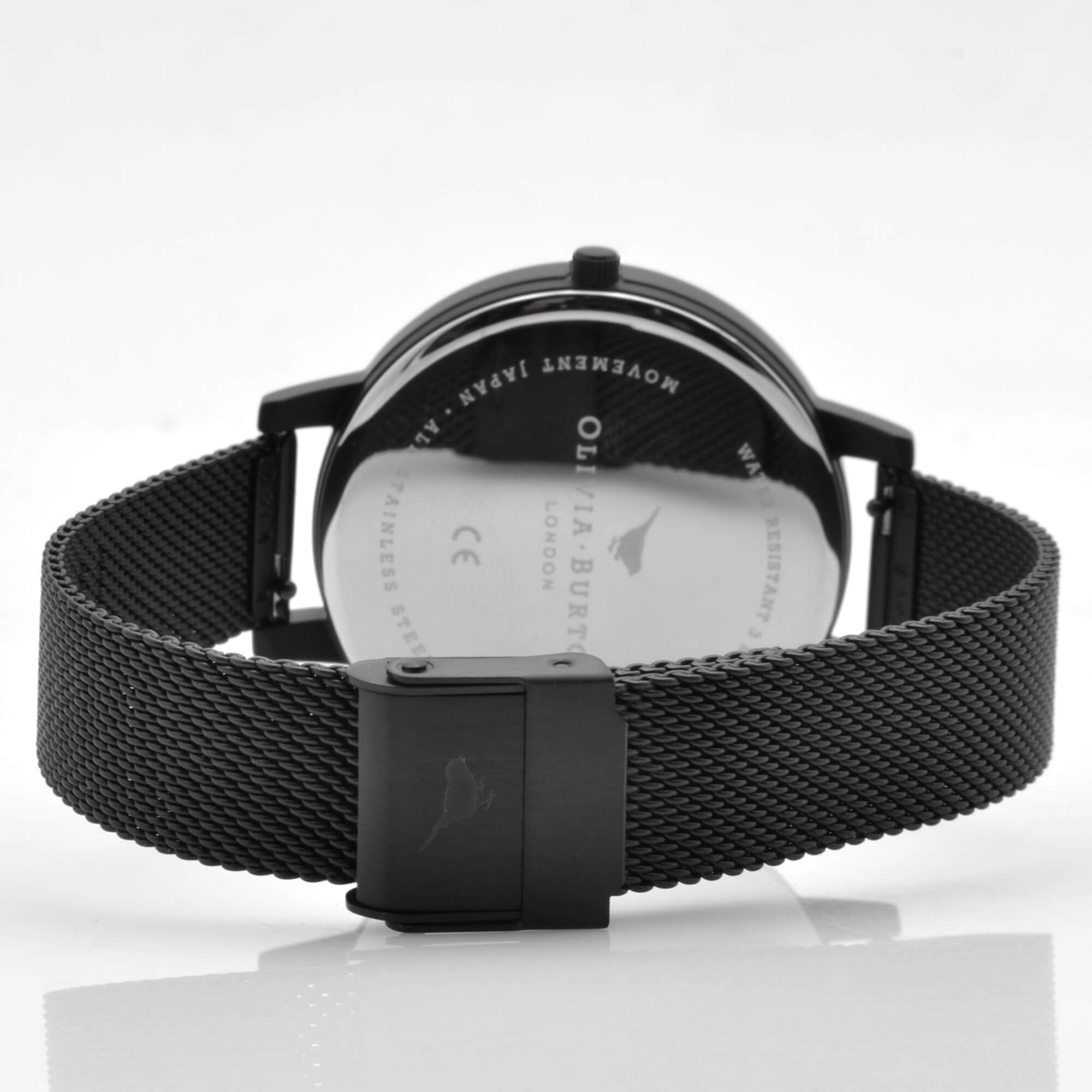 Olivia Burton Women's Watch - Night Garden Black Stainless Steel Bracelet | OB16WG87