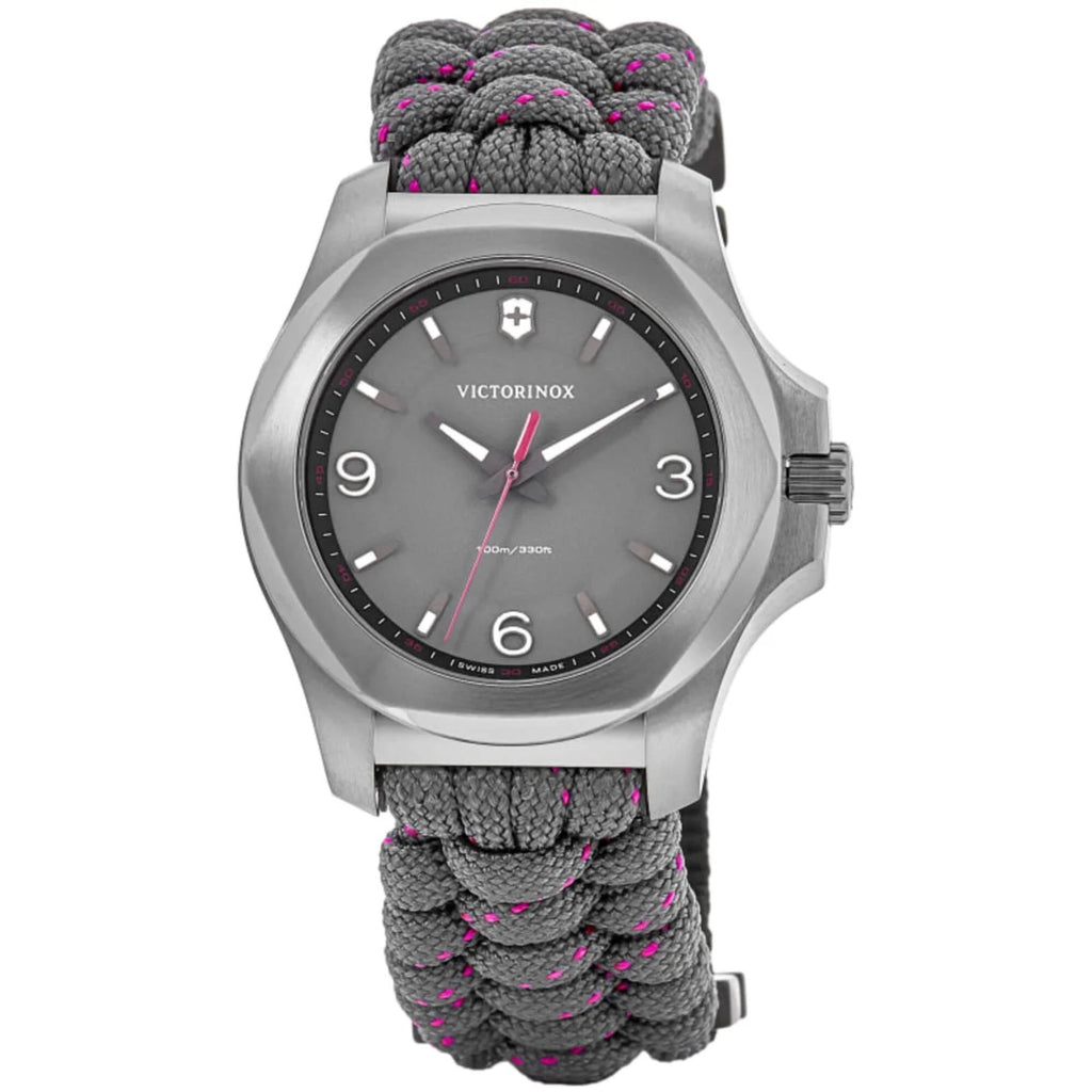 Victorinox Women Watch - I.N.O.X. V Quartz Silver Case Grey Dial Nylon Strap | 241920