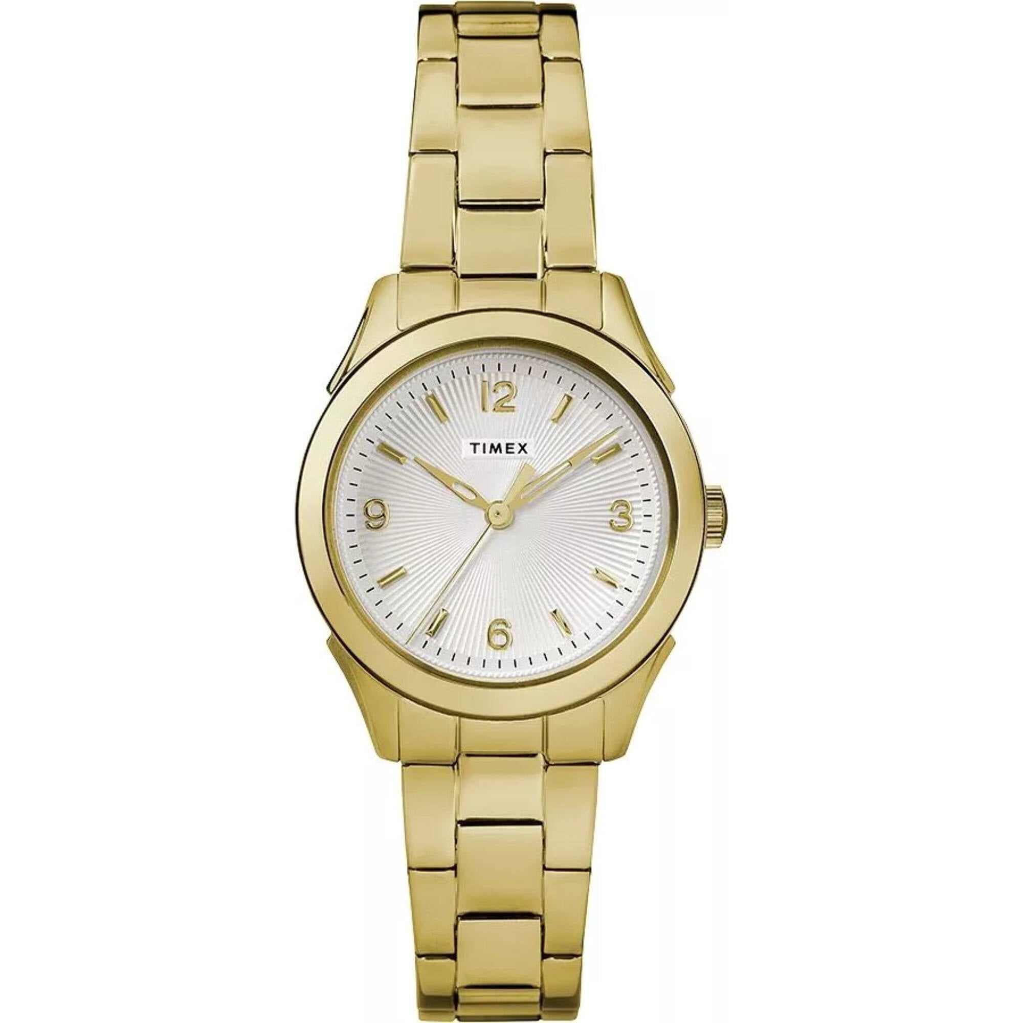 Timex Women's Watch Torrington Silver Tone Dial Yellow Gold Bracelet TW2R914009J
