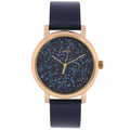 Timex Women's Watch - Crystal Opulence Quartz Blue Dial Leather Strap | TW2R98100ZA