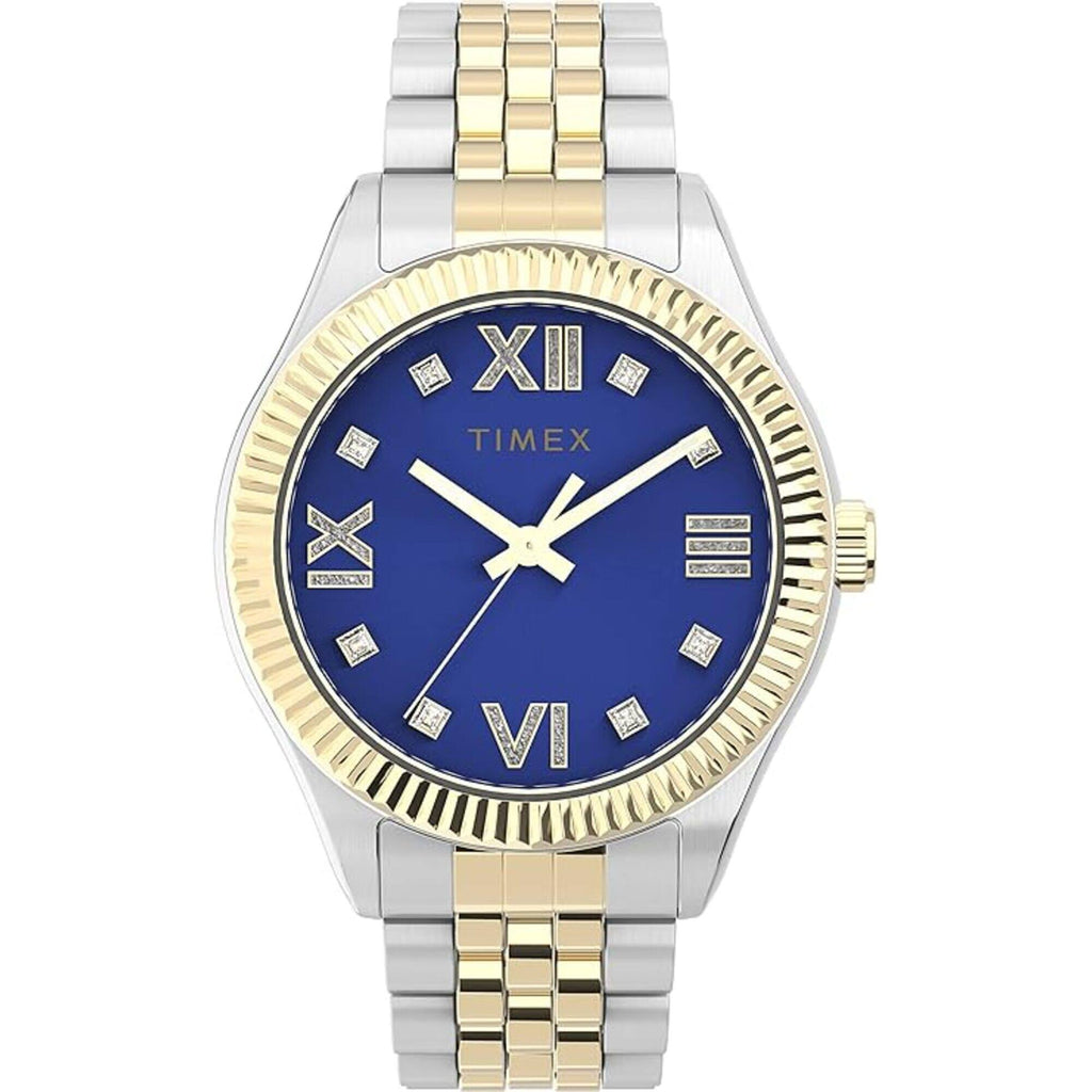 Timex Women's Watch - Waterbury Legacy Blue Dial Two Tone Steel Bracelet | TW2V45800VQ
